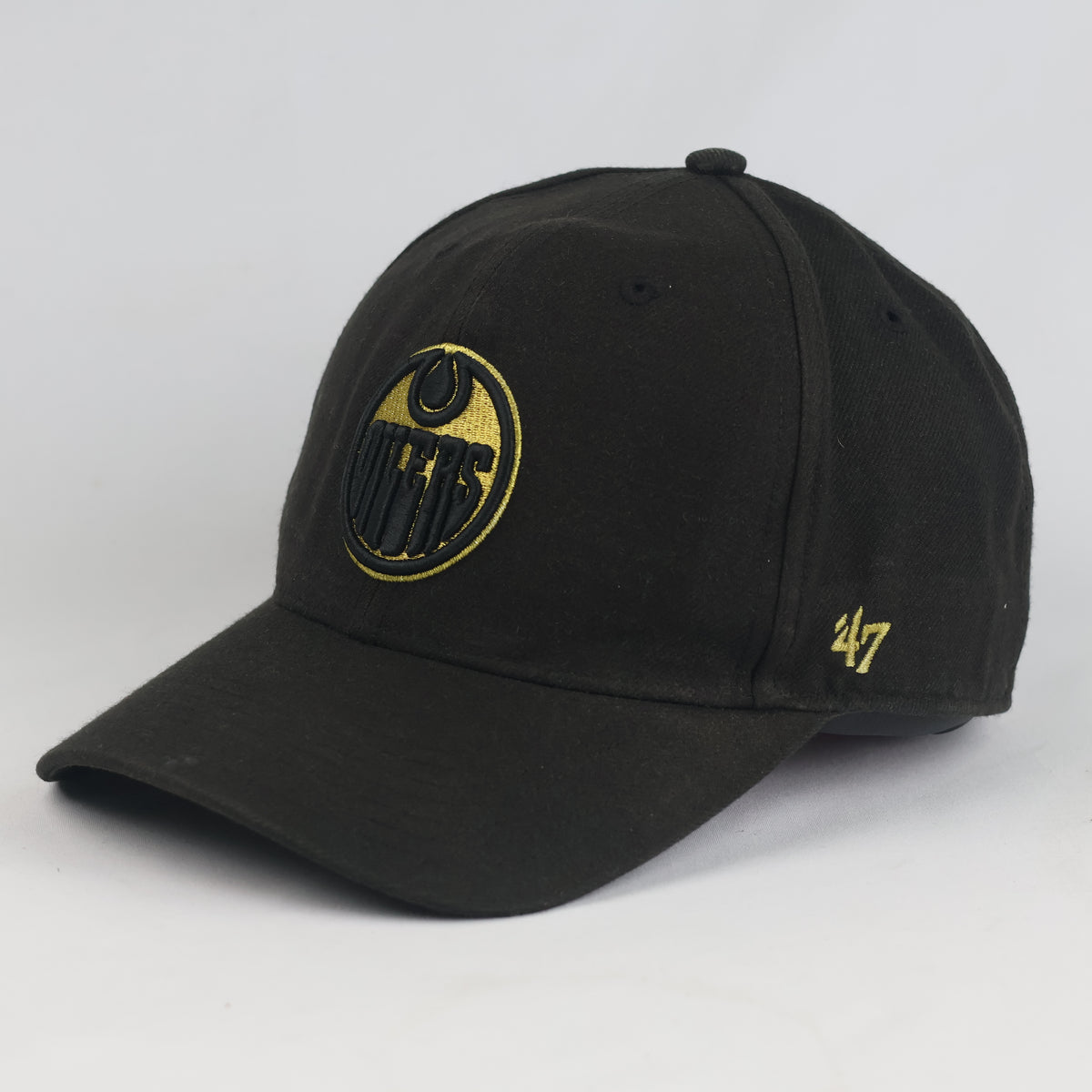 Thrifted '47 Brand Edmonton Oilers NHL Black Snapback Cap (57-59cm) |10677