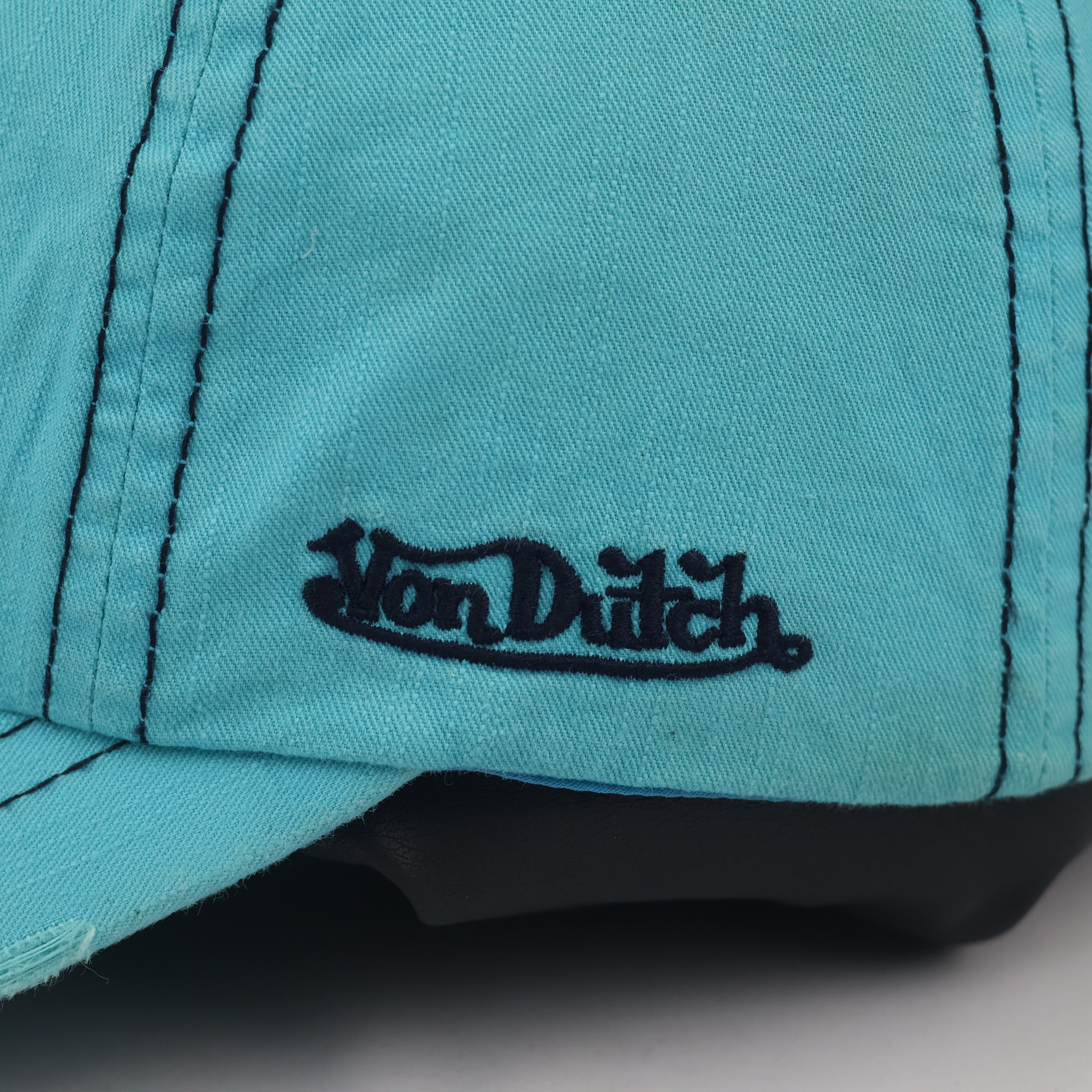 Thrifted Von Dutch Raw Edge Distressed Baseball Cap - Size 56-58cm