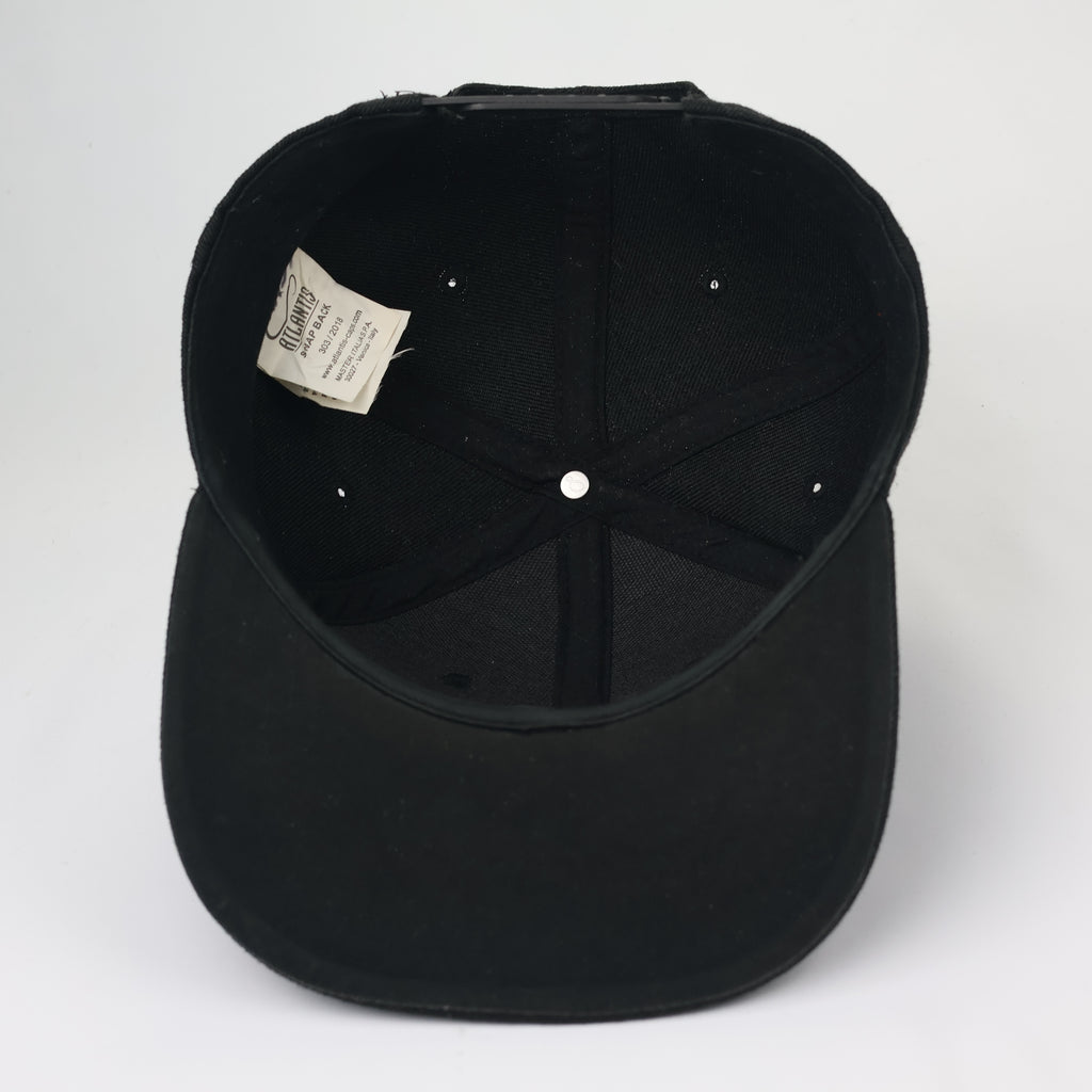 Atlantis Snapback Thrifted Cap | Black Faschingsgilde Oberperfuss Embroidered Hat