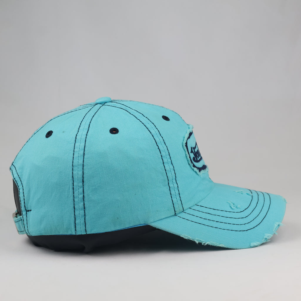 Thrifted Von Dutch Raw Edge Distressed Baseball Cap - Size 56-58cm