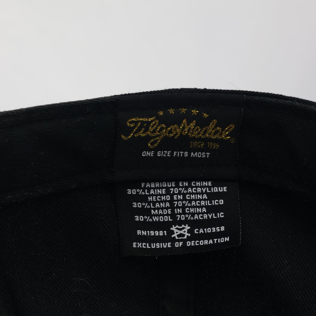 FilgoMedal Tiger with Sunglasses Thrifted Snapback - Black & Green Underbrim