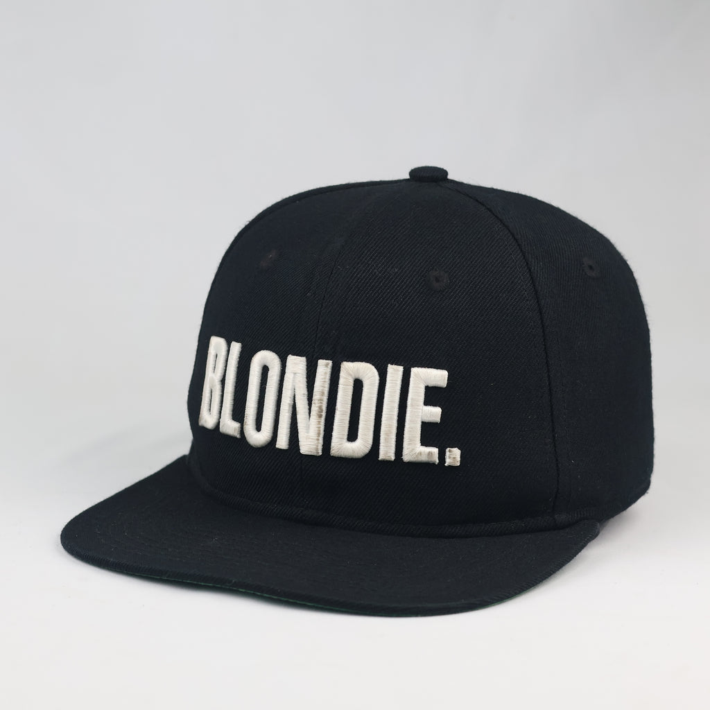 Thrifted Blondie Rock Band Black Flat Brim Cap - Size 56-58cm