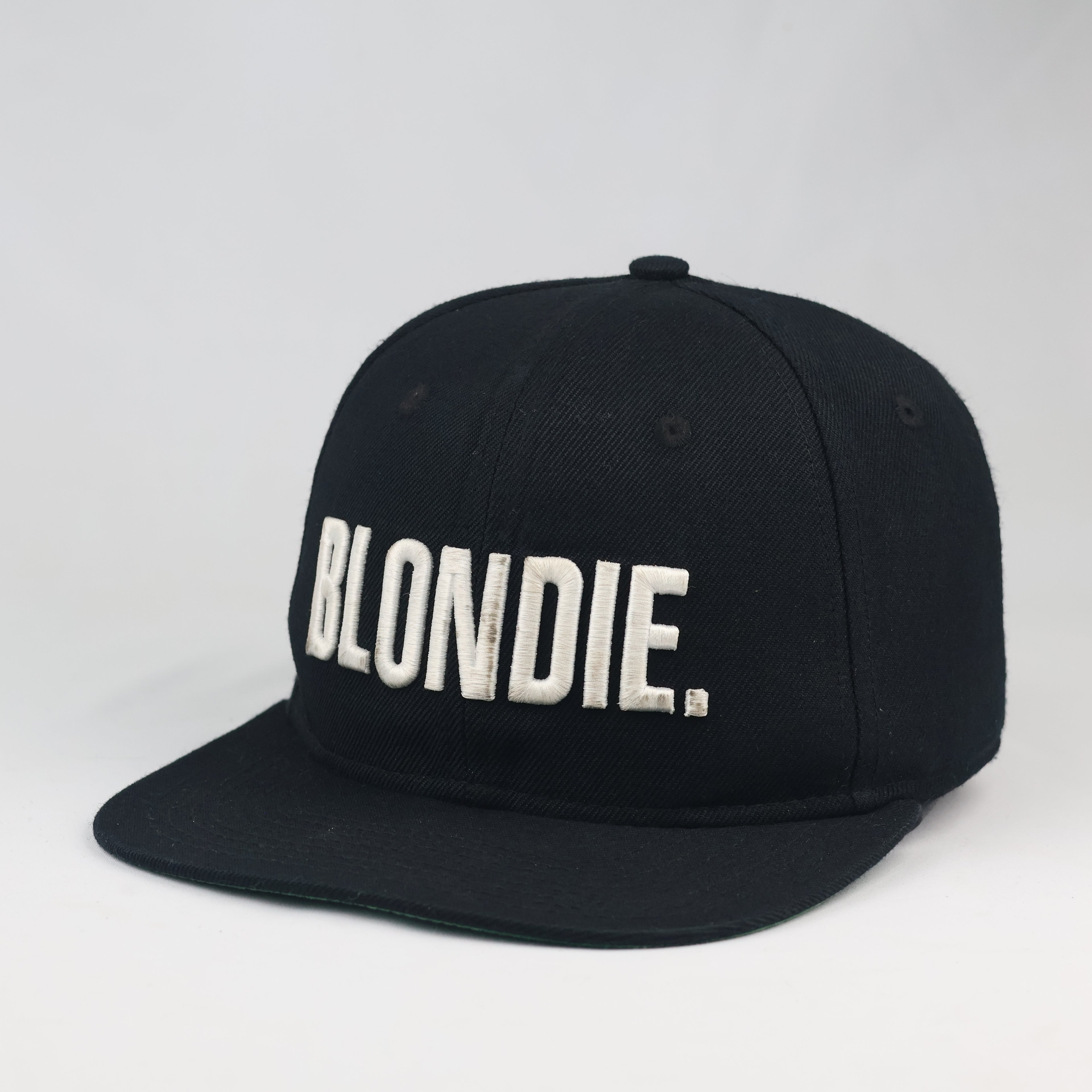 Thrifted Blondie Rock Band Black Flat Brim Cap - Size 56-58cm
