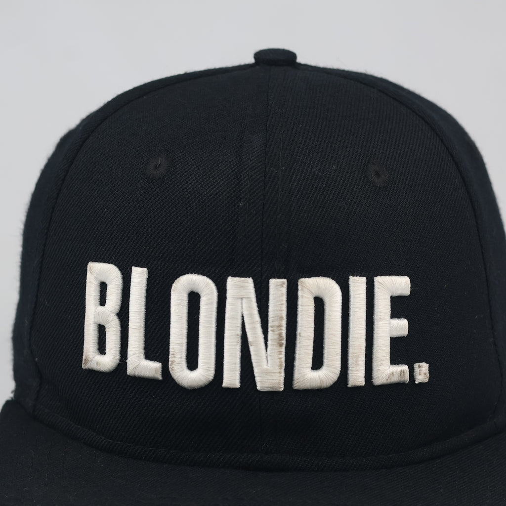 Thrifted Blondie Rock Band Black Flat Brim Cap - Size 56-58cm