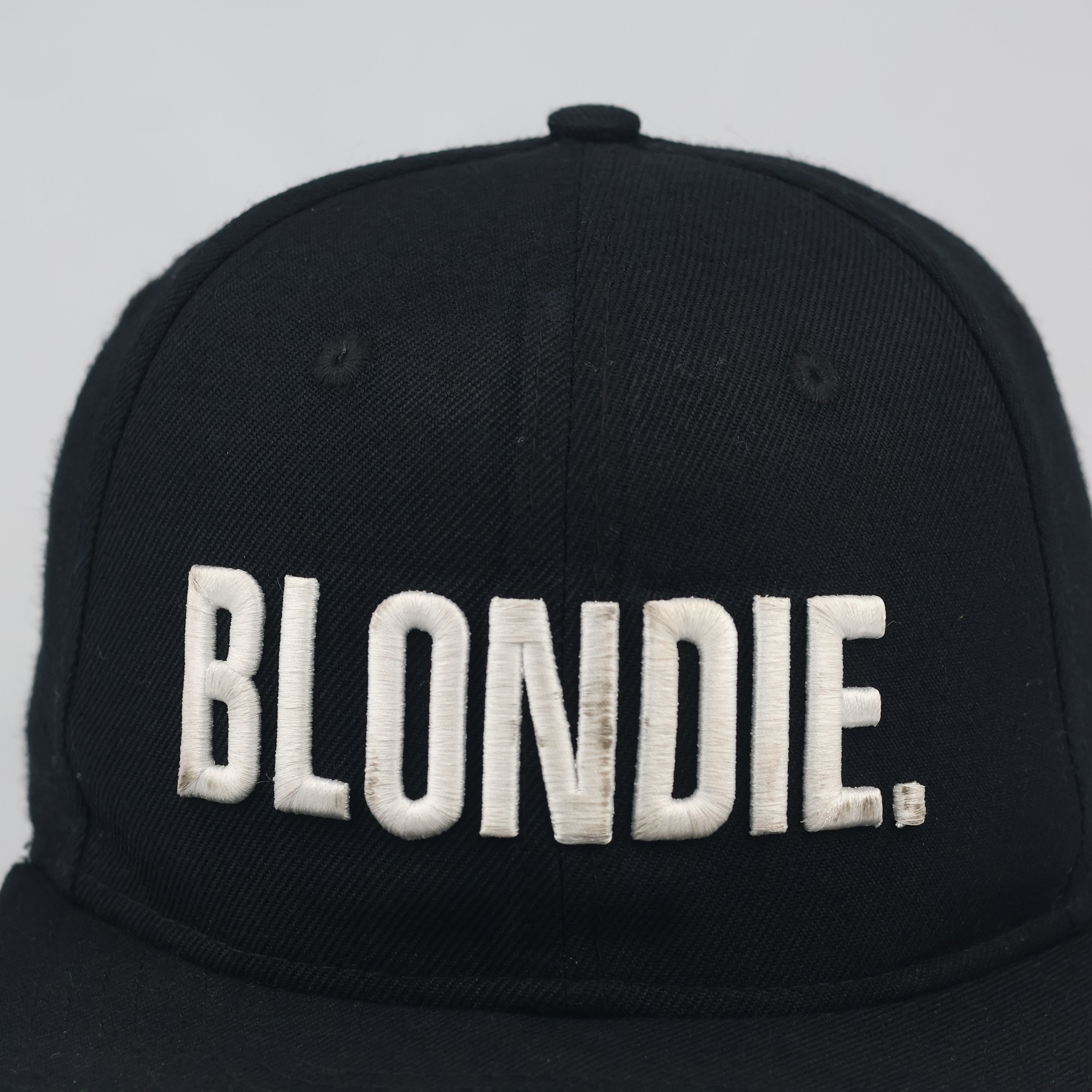 Thrifted Blondie Rock Band Black Flat Brim Cap - Size 56-58cm