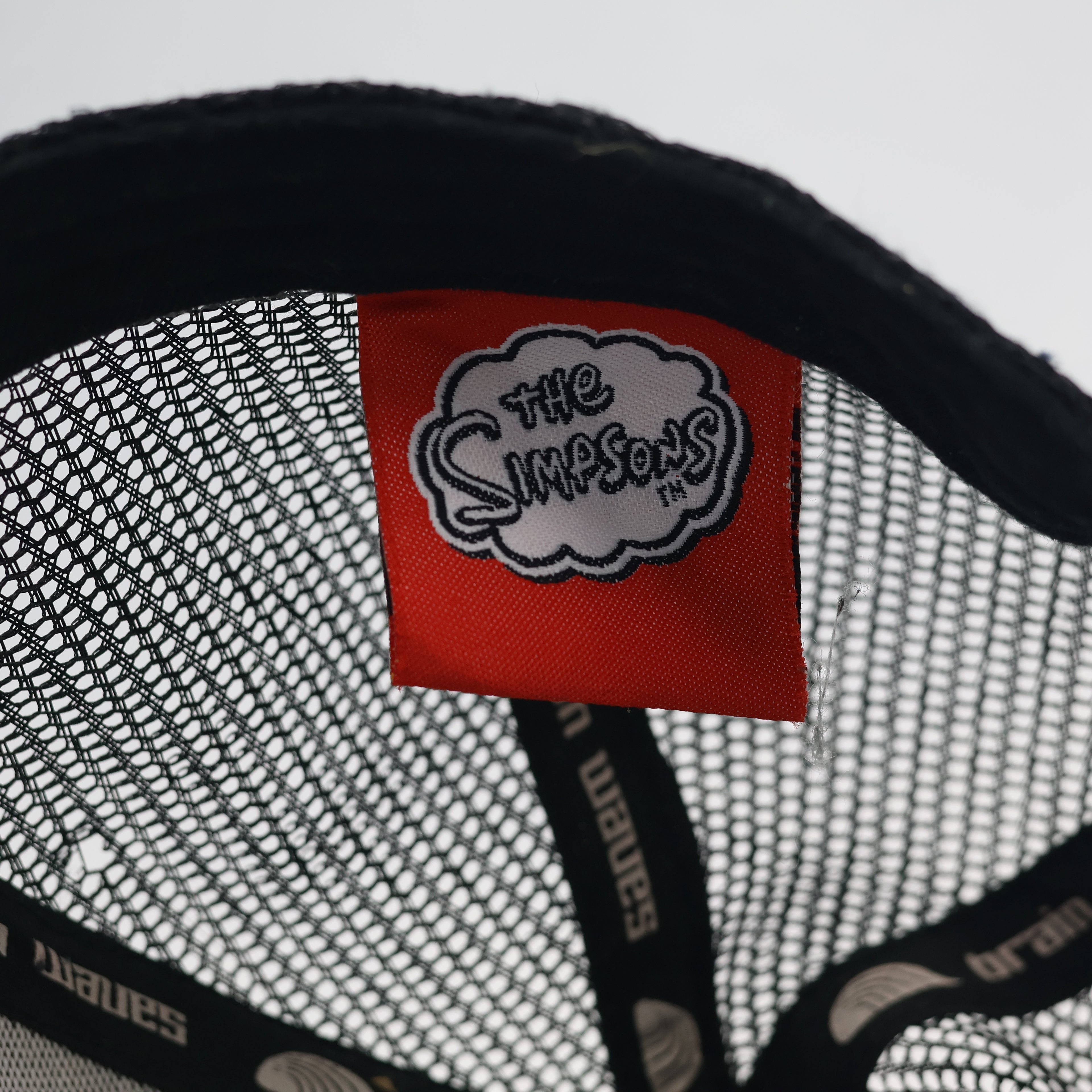 The Simpsons Homer Drinker Thrifted Trucker Hat - Black Mesh Back Cap