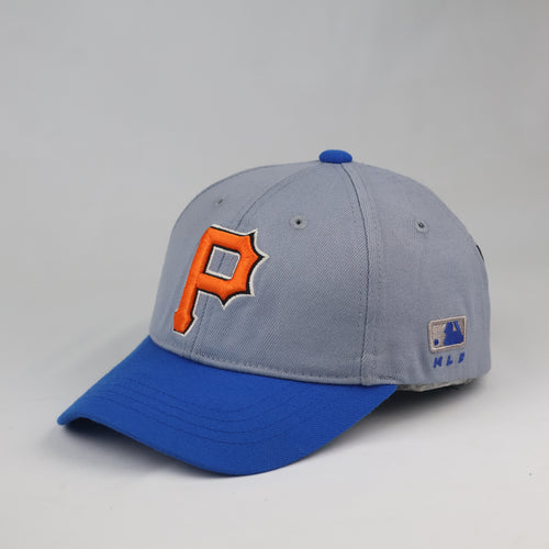 Classic Pittsburgh Pirates Baseball Cap - Grey Blue MLB Thrifted Strapback with Pirate Graphic