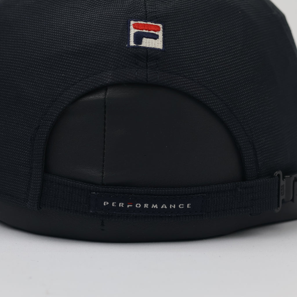 FILA Performance Embroidered Thrifted Sports Cap - Navy Blue & Cream
