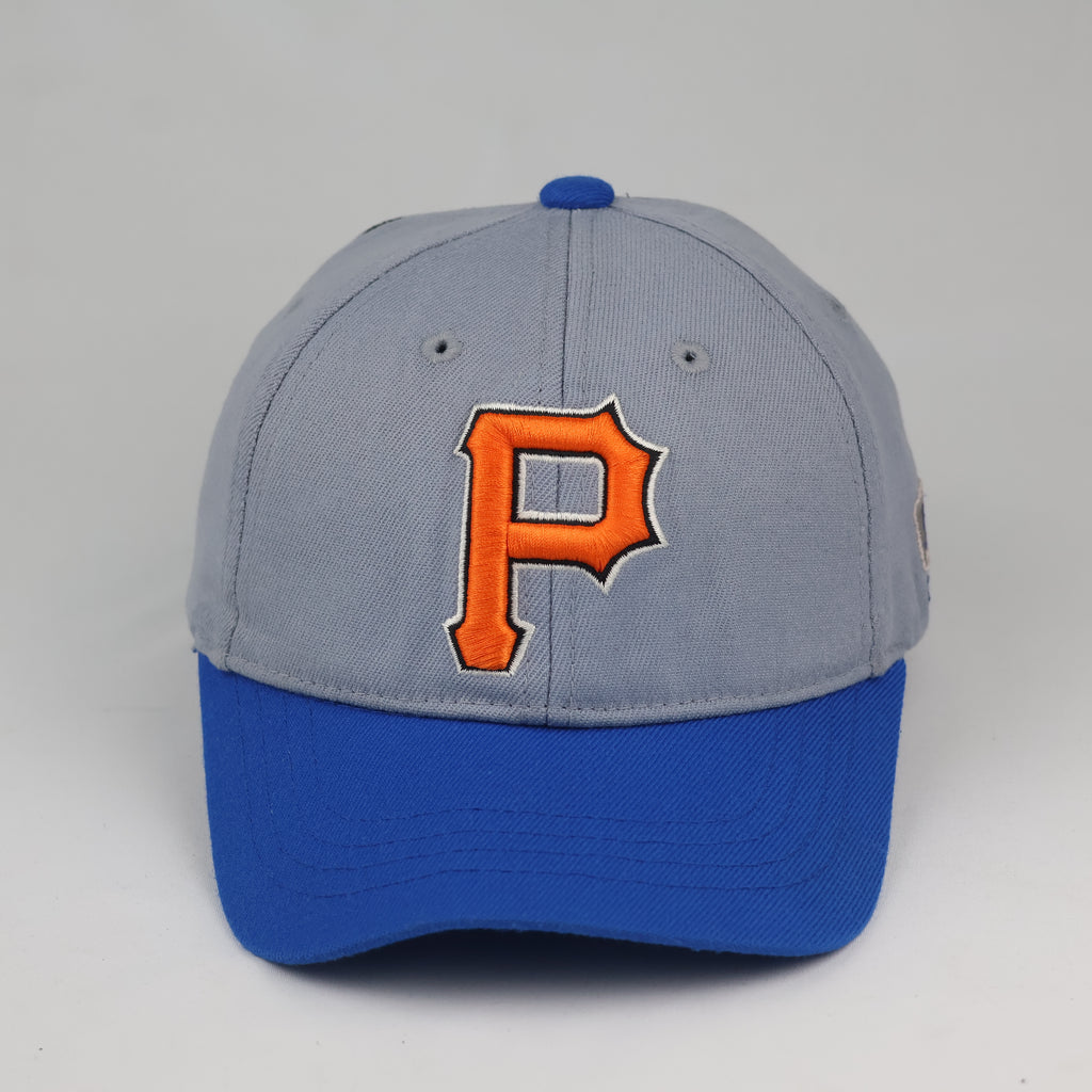 Classic Pittsburgh Pirates Baseball Cap - Grey Blue MLB Thrifted Strapback with Pirate Graphic