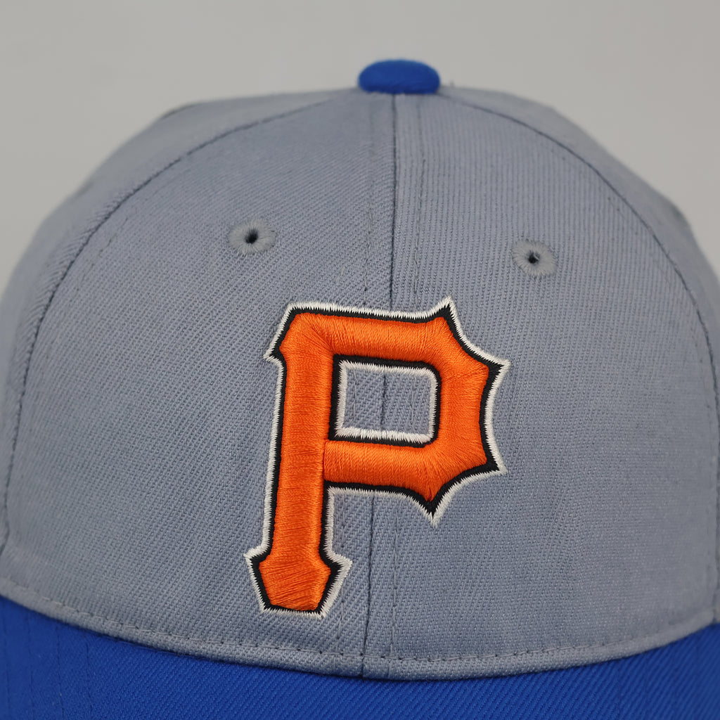 Classic Pittsburgh Pirates Baseball Cap - Grey Blue MLB Thrifted Strapback with Pirate Graphic