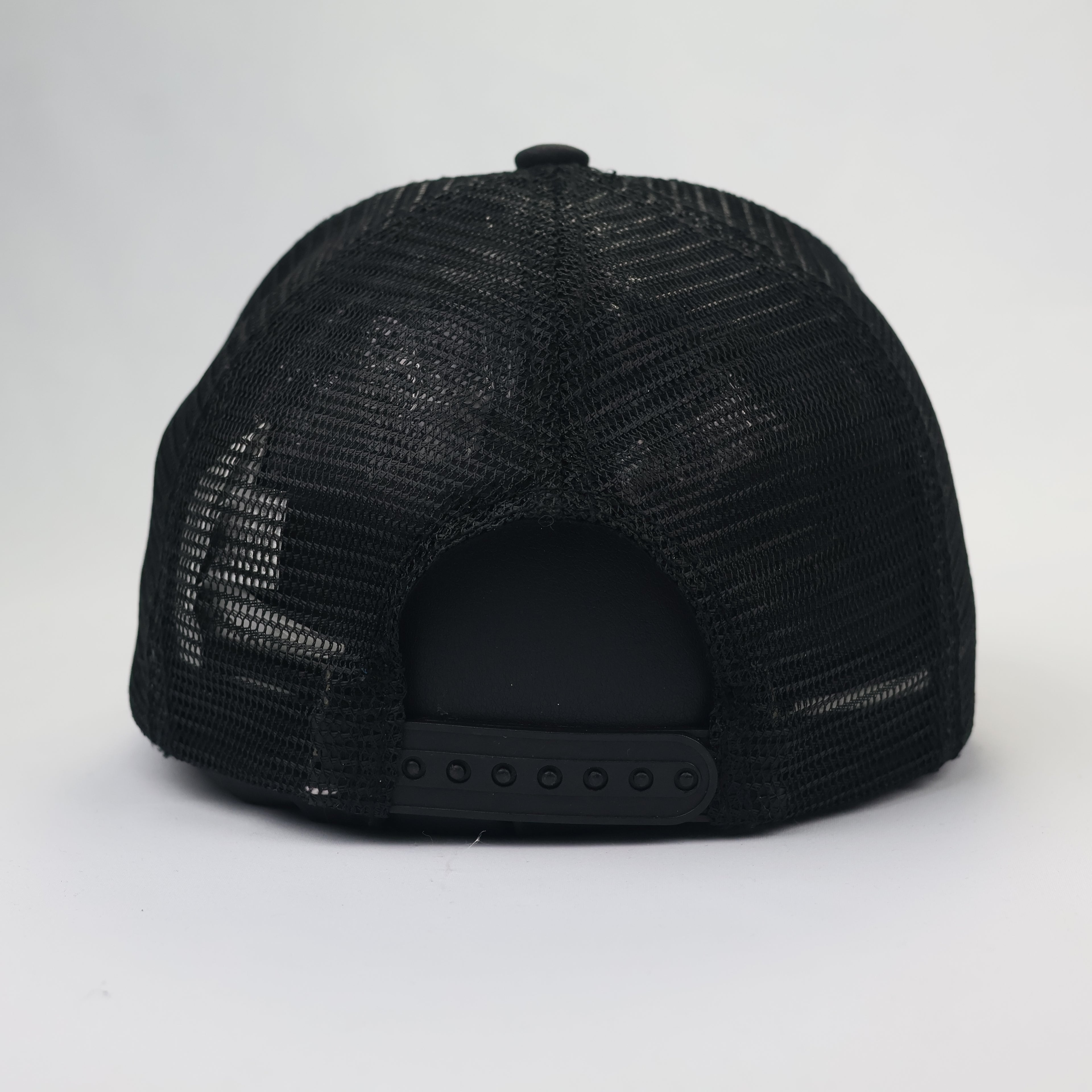 New York City Tropical Palm Graphic Thrifted Cap | Black Mesh Back Hat