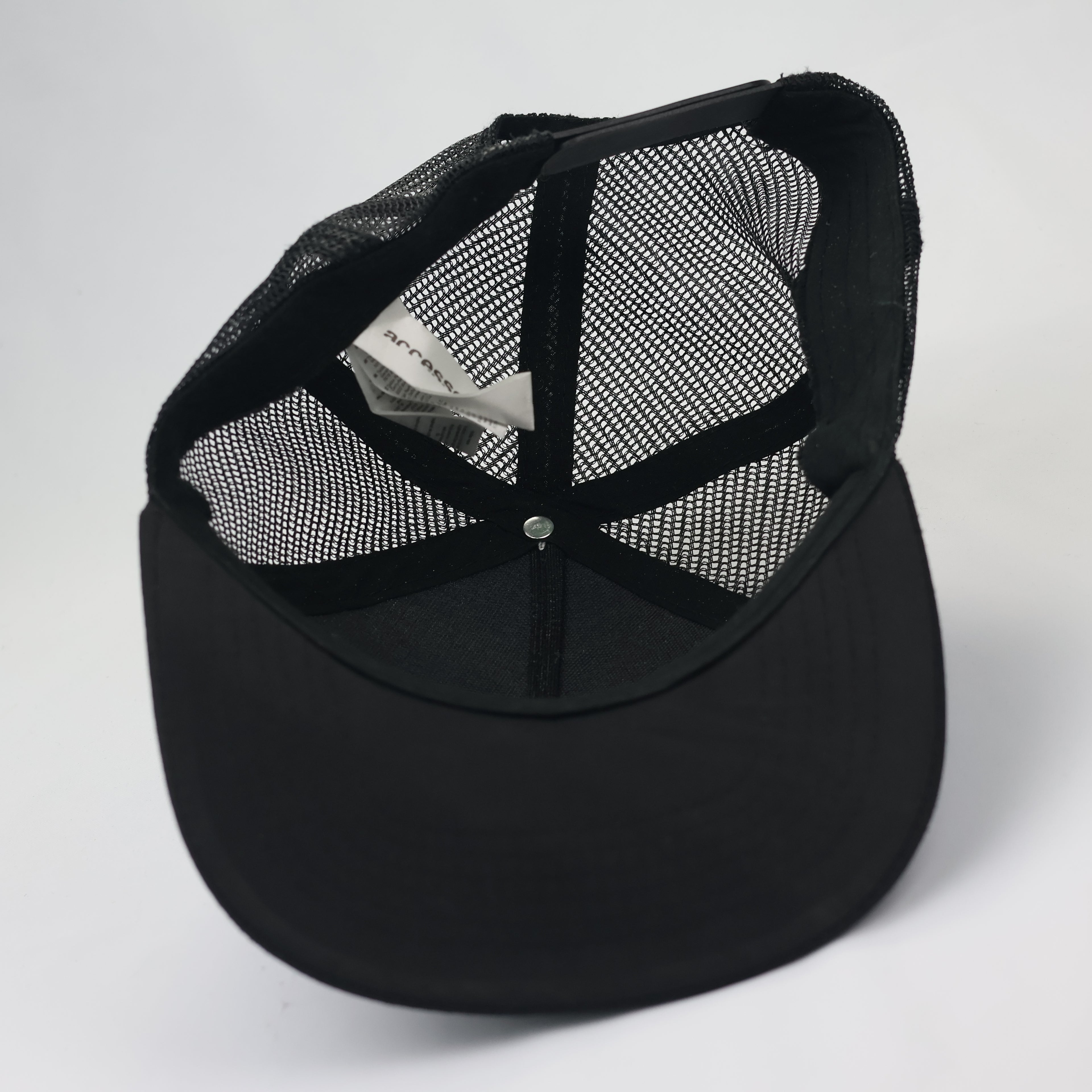 New York City Tropical Palm Graphic Thrifted Cap | Black Mesh Back Hat
