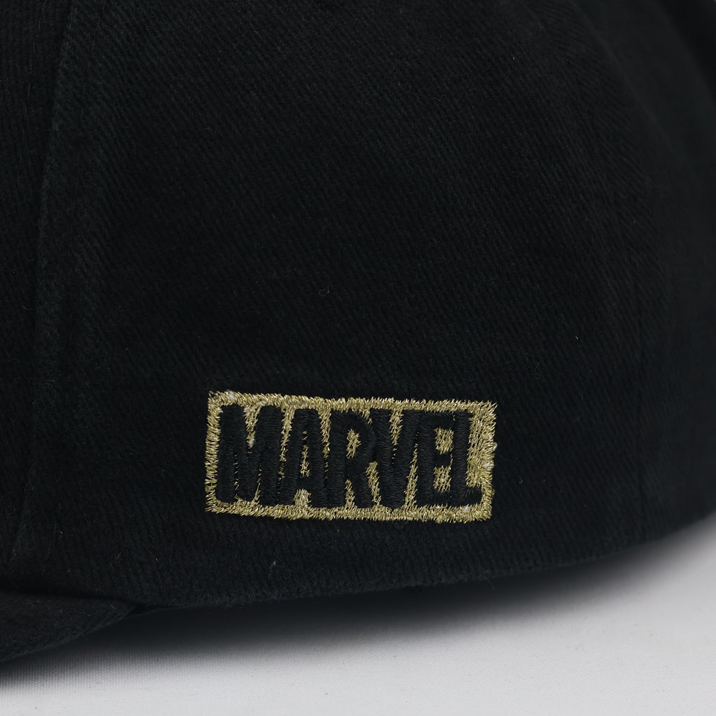 Marvel Iron Man Twinkids+ Snapback Cap - Thrifted Black Gold Flat Brim Hat