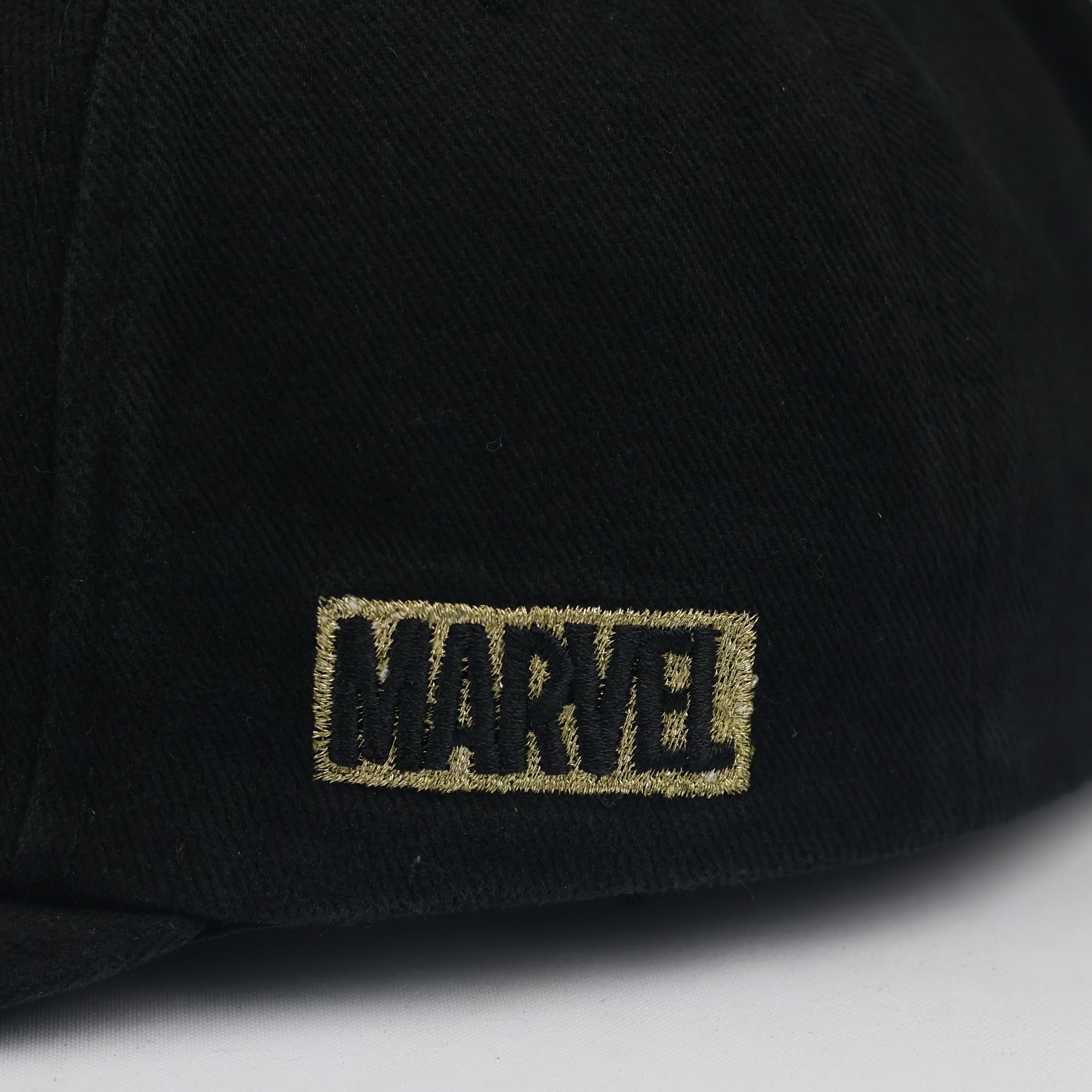 Marvel Iron Man Twinkids+ Snapback Cap - Thrifted Black Gold Flat Brim Hat