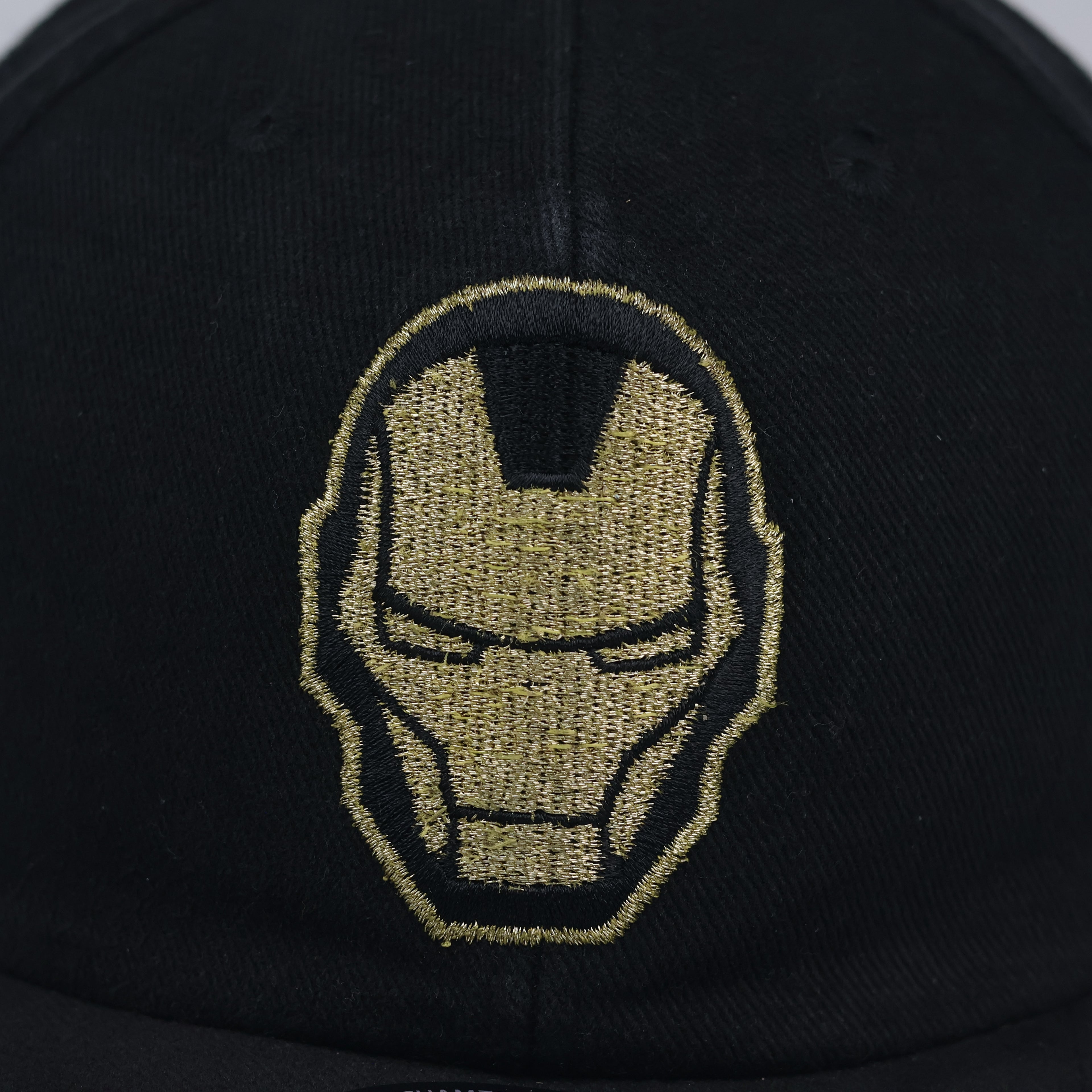 Marvel Iron Man Twinkids+ Snapback Cap - Thrifted Black Gold Flat Brim Hat