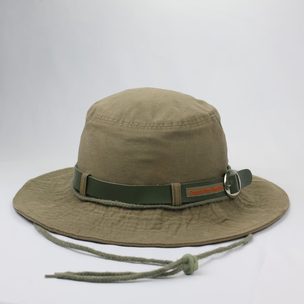 Renoma Paris Classic Wide Brim Fedora Thrifted Hat - Beige & Brown Ribbon