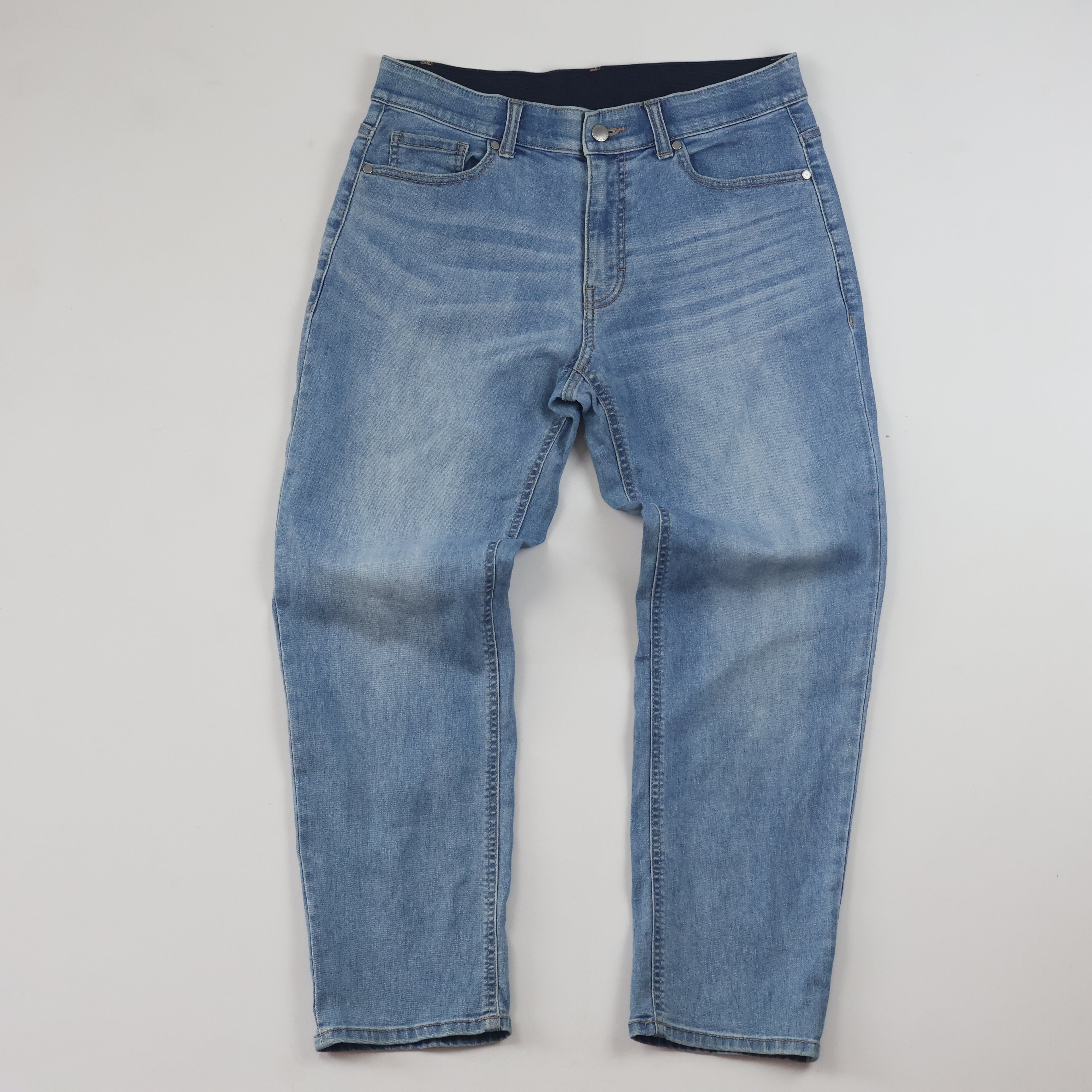 Thrifted Mind Bridge Denim Men's Light Blue Slim Jeans 32 Waist/ J1006