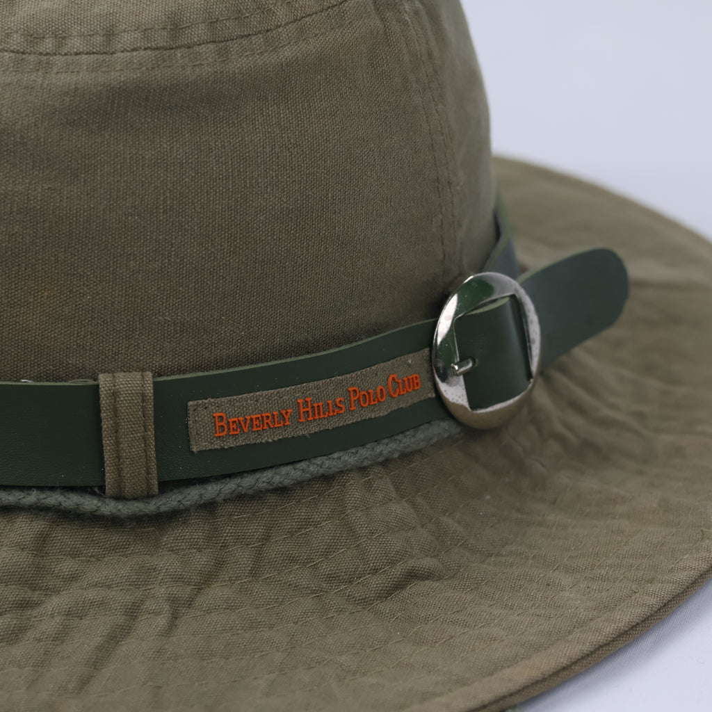 Renoma Paris Classic Wide Brim Fedora Thrifted Hat - Beige & Brown Ribbon