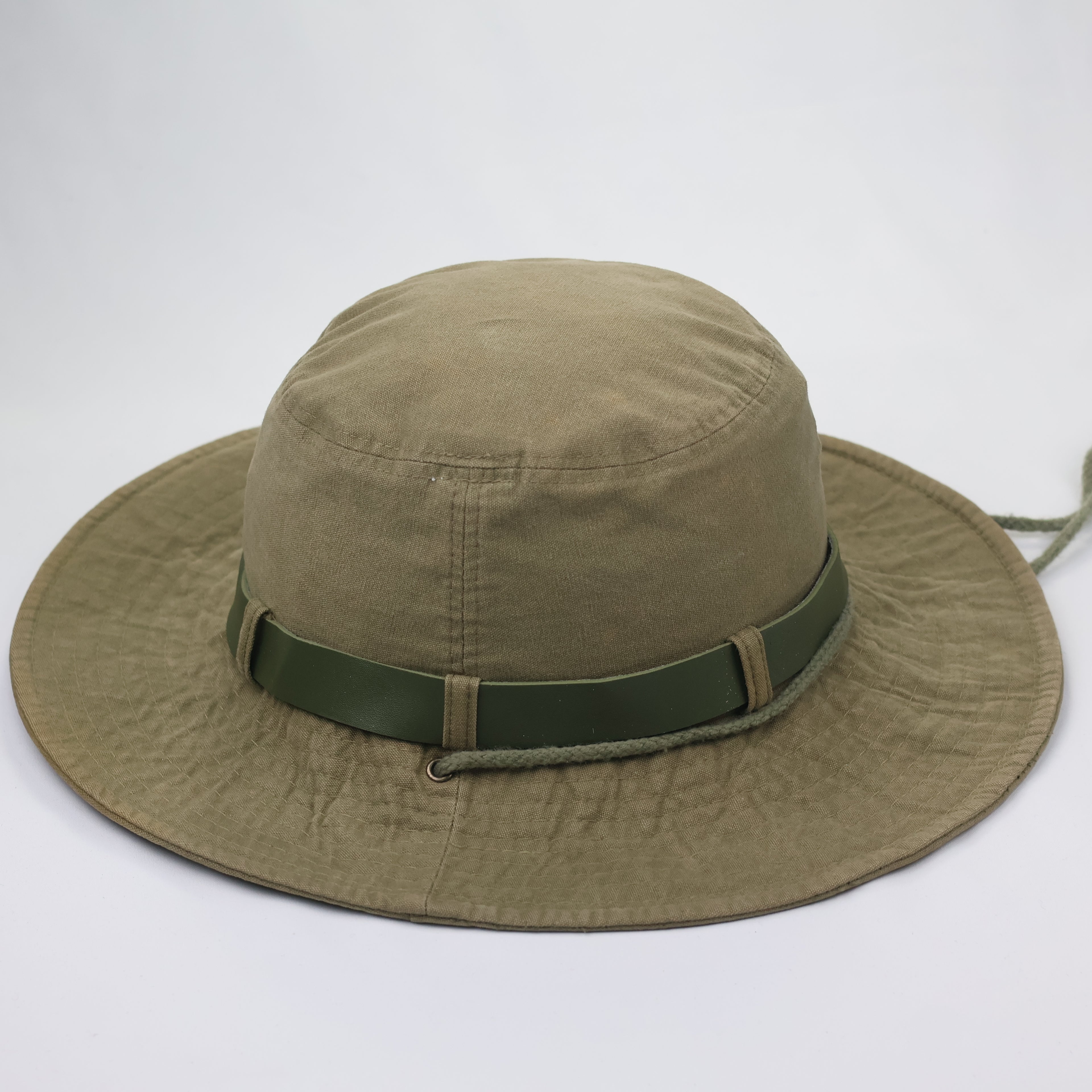 Renoma Paris Classic Wide Brim Fedora Thrifted Hat - Beige & Brown Ribbon