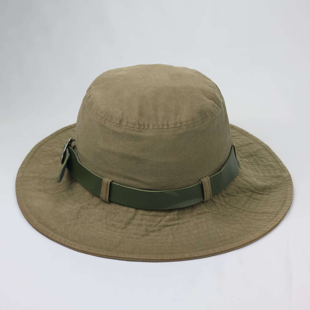 Renoma Paris Classic Wide Brim Fedora Thrifted Hat - Beige & Brown Ribbon