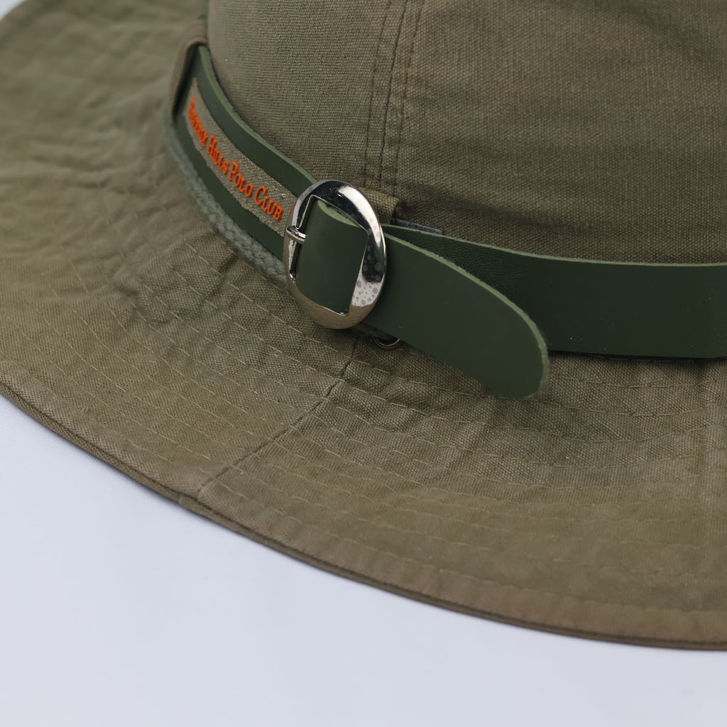 Renoma Paris Classic Wide Brim Fedora Thrifted Hat - Beige & Brown Ribbon