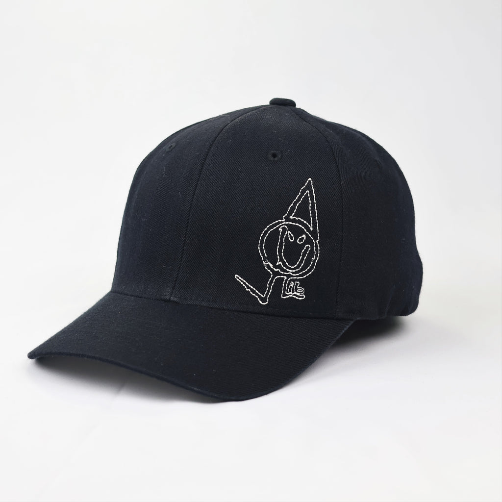 Vintage Lib Tech Graphic Art Thrifted Baseball Hat - Black Flexfit