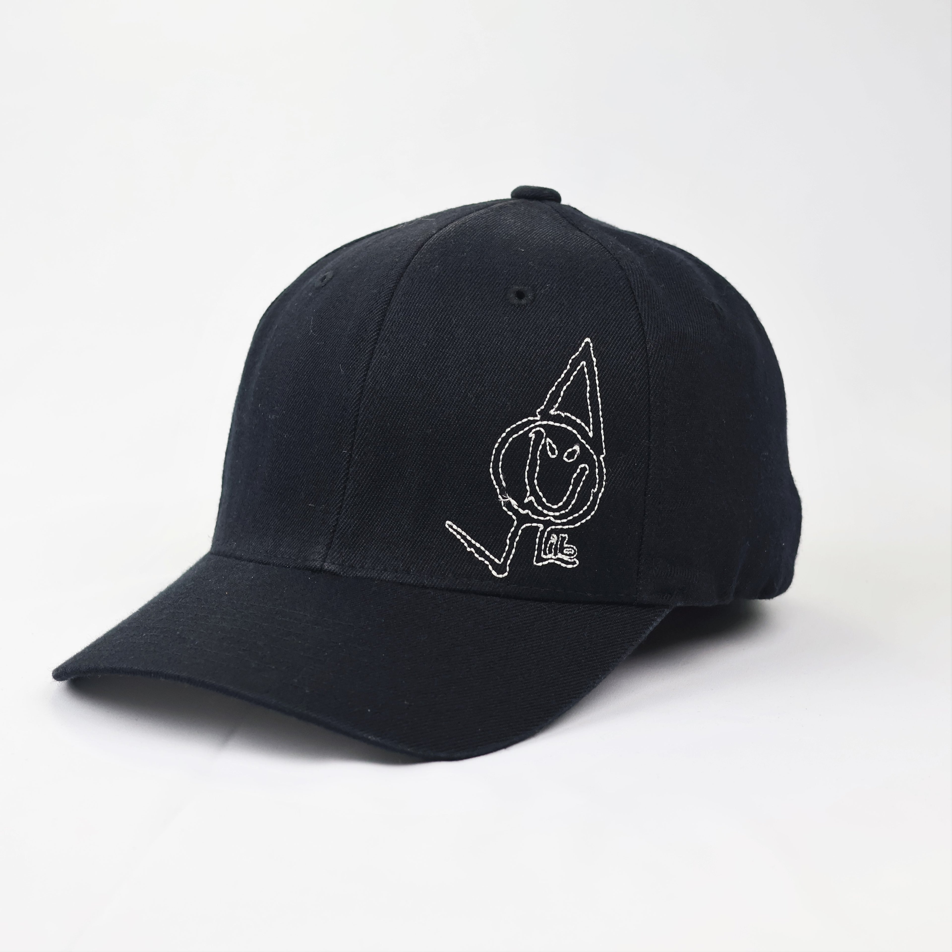 Vintage Lib Tech Graphic Art Thrifted Baseball Hat - Black Flexfit