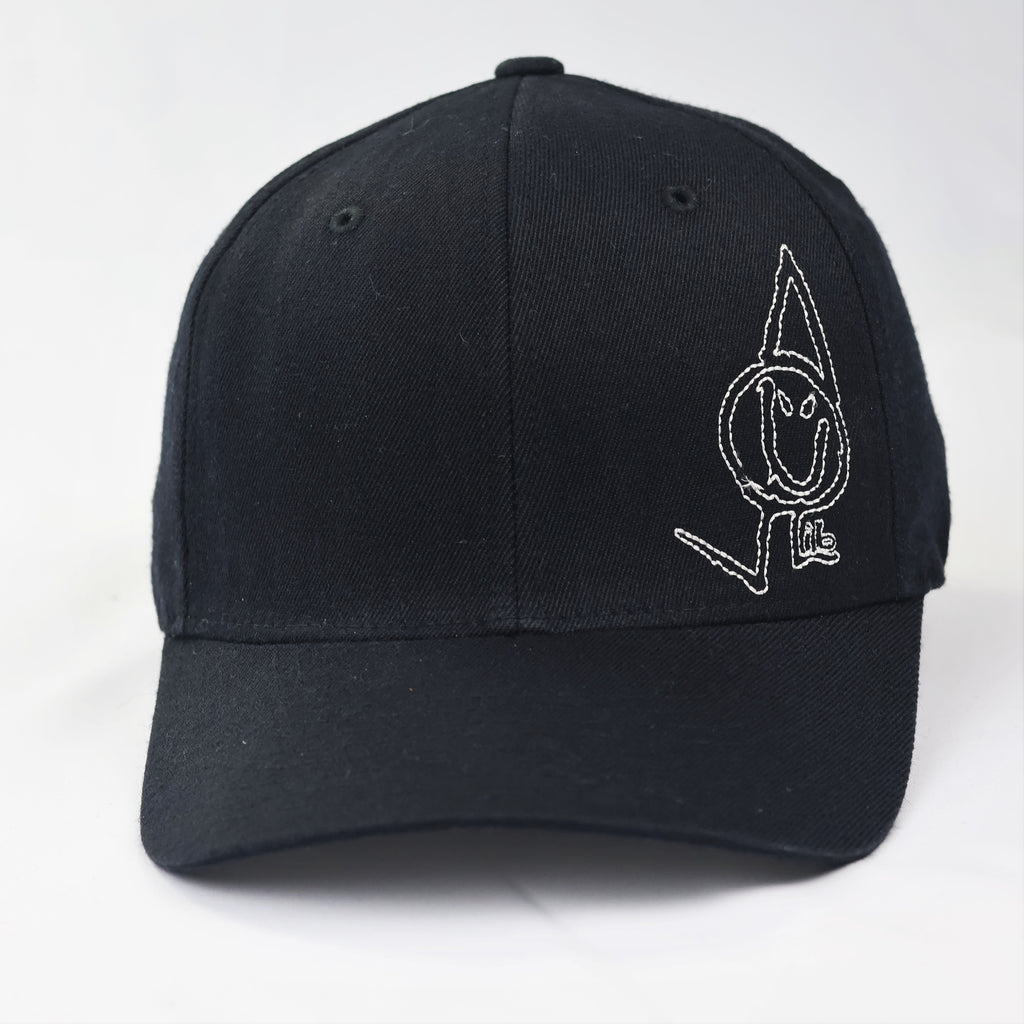 Vintage Lib Tech Graphic Art Thrifted Baseball Hat - Black Flexfit