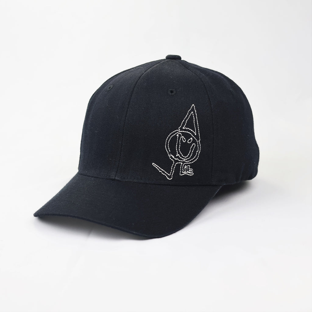 Vintage Lib Tech Graphic Art Thrifted Baseball Hat - Black Flexfit