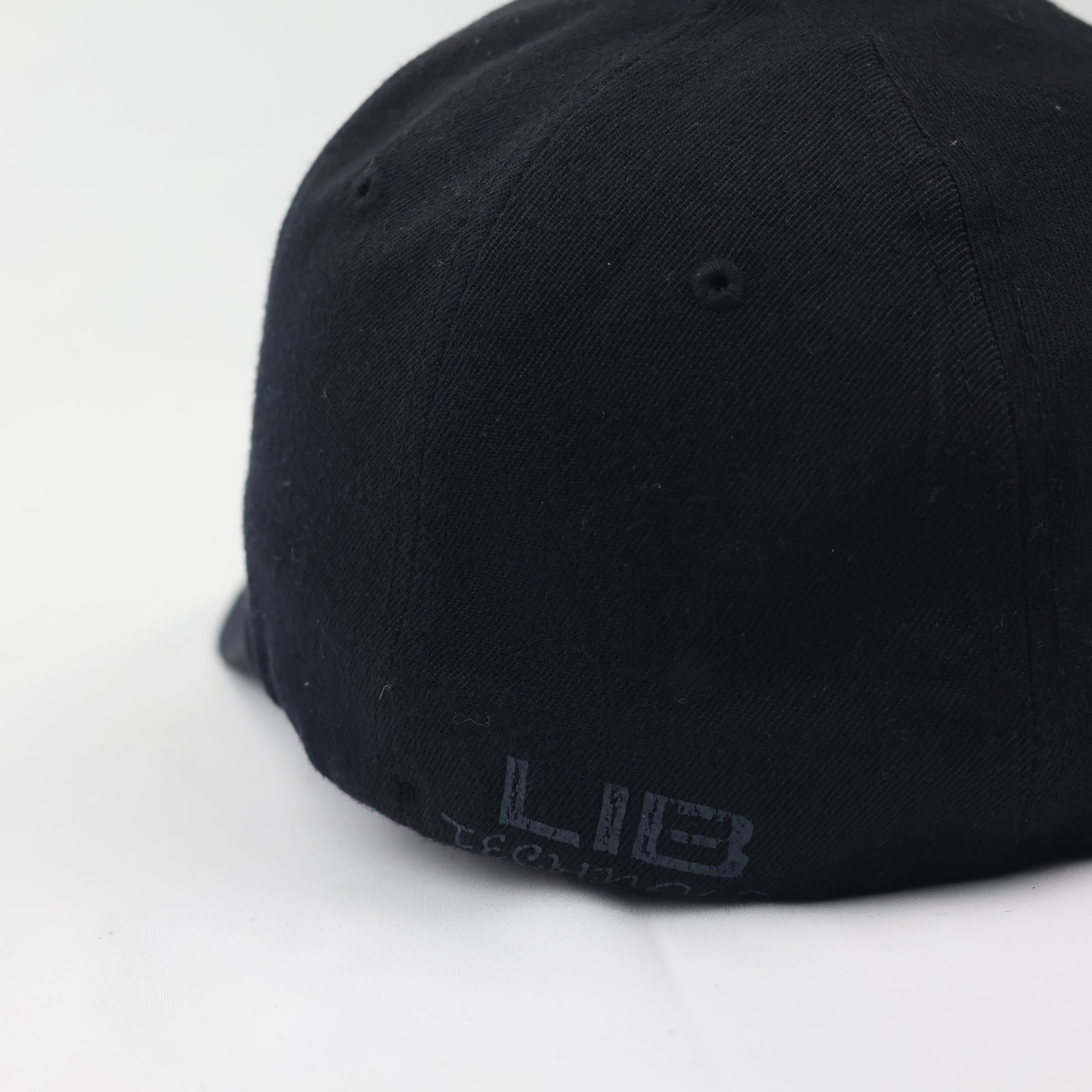 Vintage Lib Tech Graphic Art Thrifted Baseball Hat - Black Flexfit
