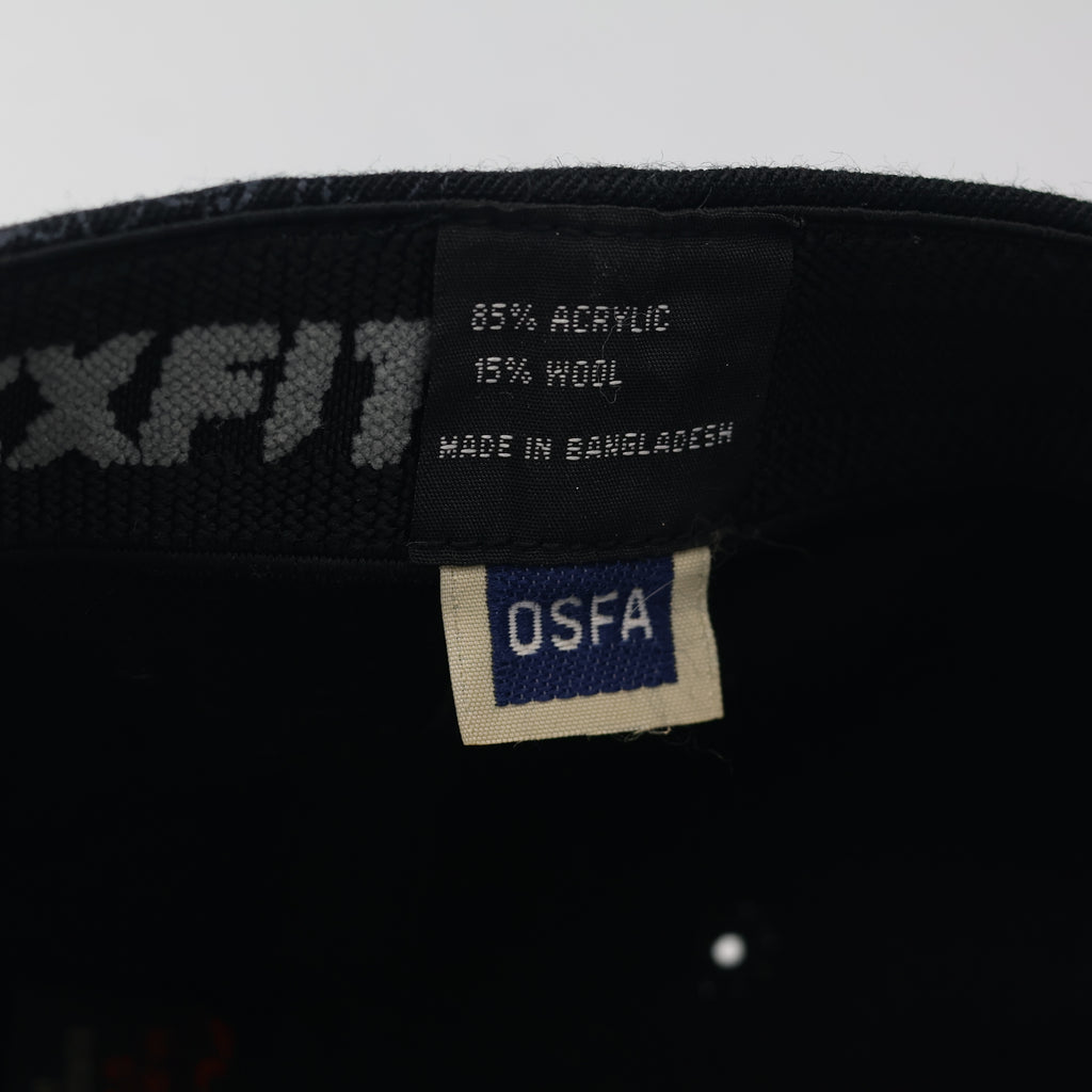 Vintage Lib Tech Graphic Art Thrifted Baseball Hat - Black Flexfit