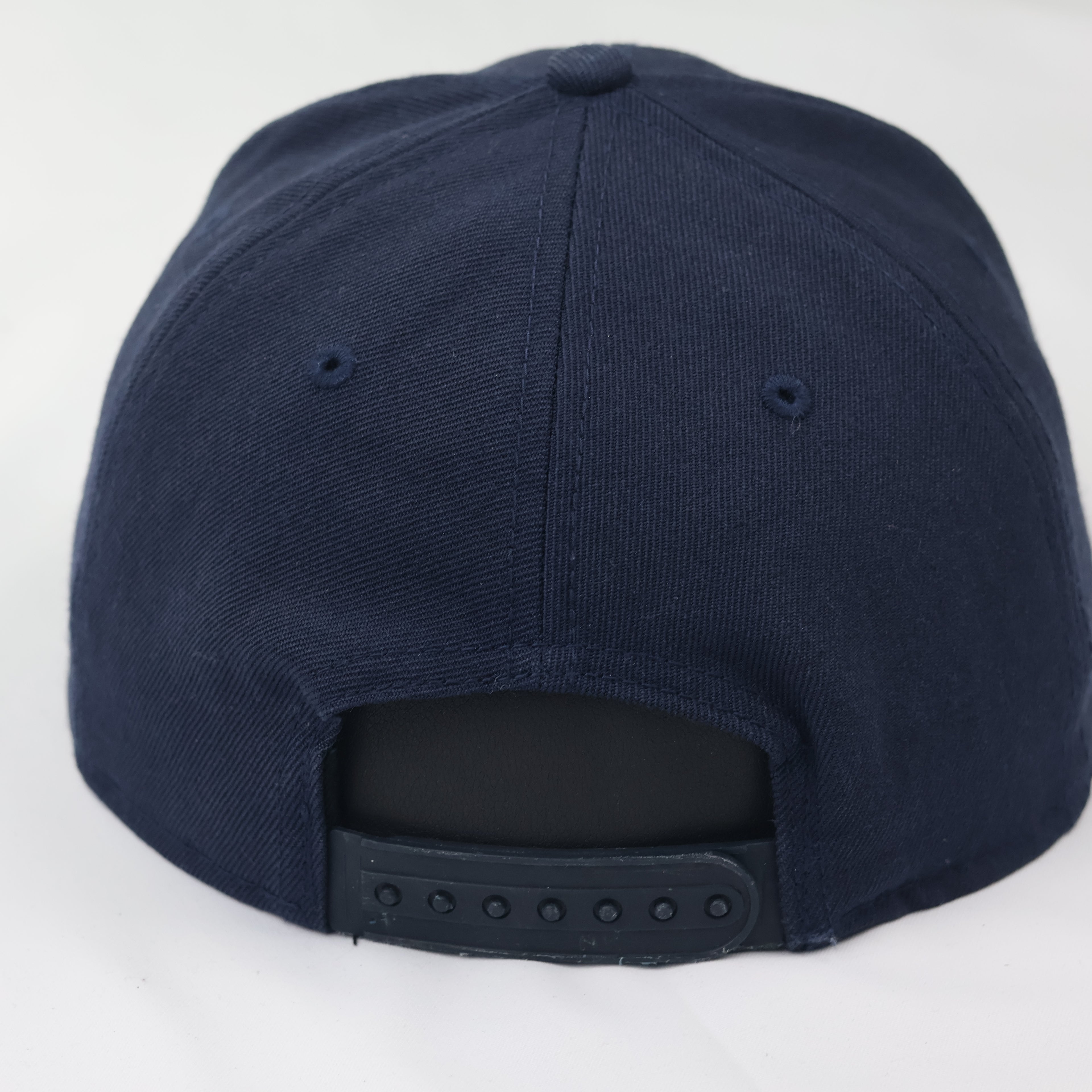 Vintage Nike True Wool Blend Thrifted Snapback - Navy & White Flat Brim Cap