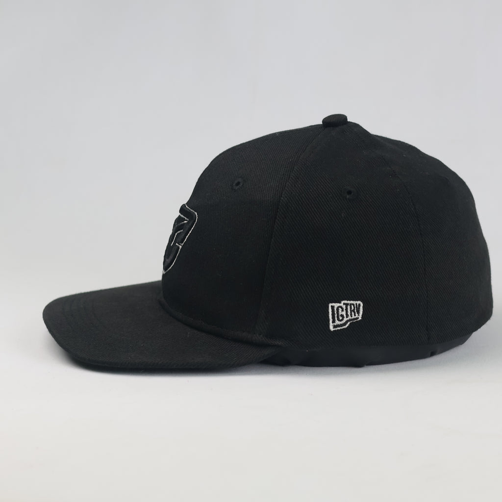 Thrifted Vintage Vehicle.Co Embroidered Logo Black Snapback Cap (57 cm) |10681