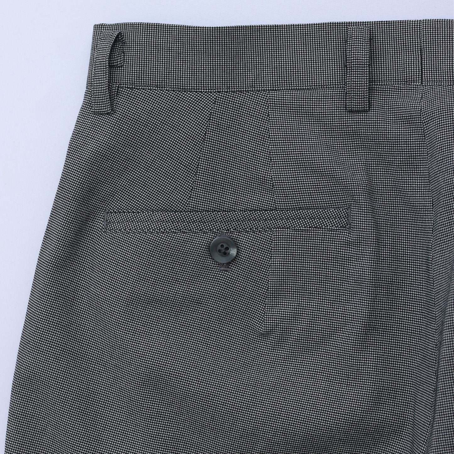 Men’s Grey Micro-Check Formal Trousers – Waist 32 | Length 41 | Classic Office Wear Pants (L Size)