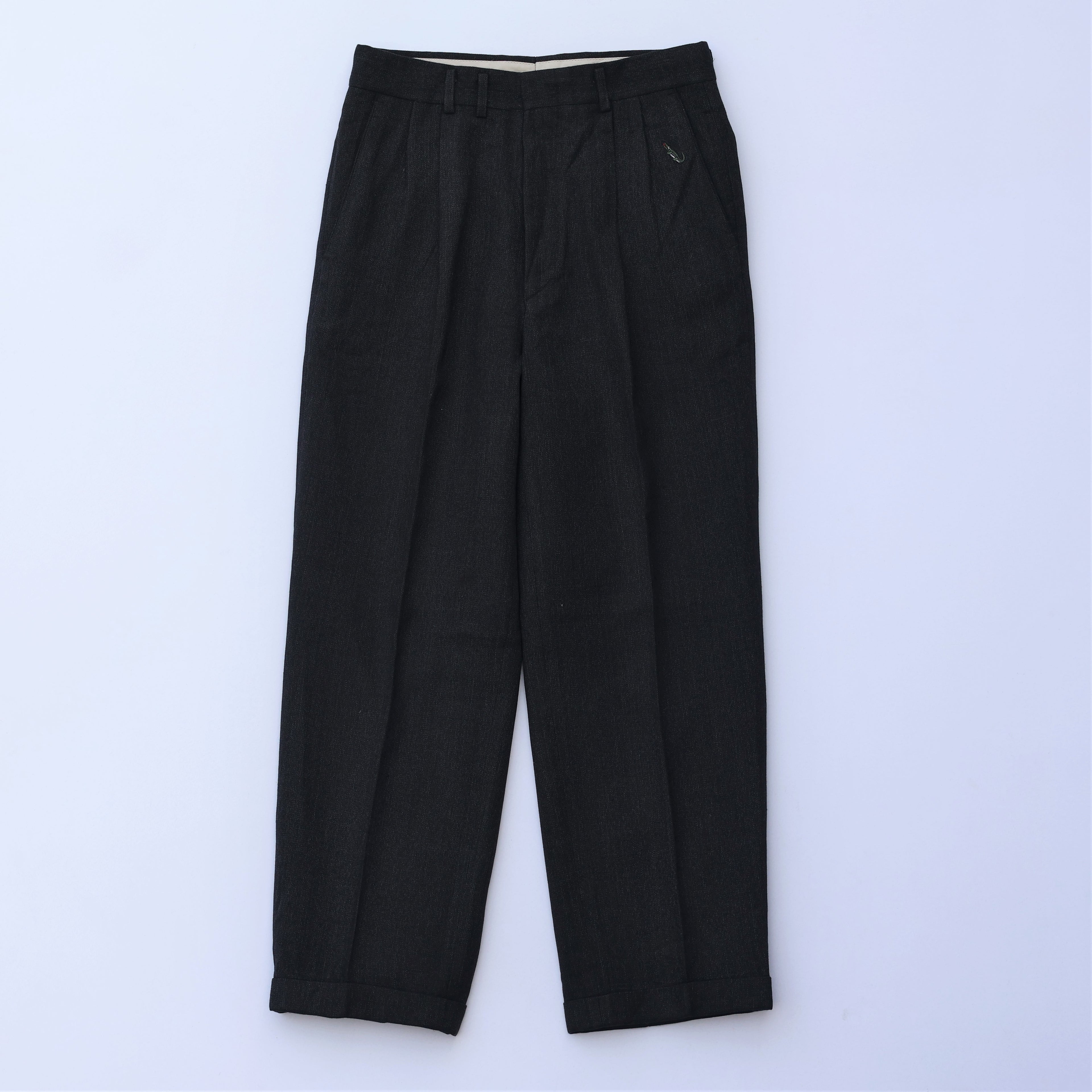 Crocodile Men’s Black Formal Trouser – Waist 32 | Length 40 | Cuff 18 | Premium Textured Fabric