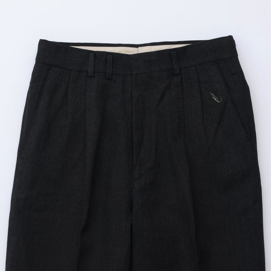 Crocodile Men’s Black Formal Trouser – Waist 32 | Length 40 | Cuff 18 | Premium Textured Fabric
