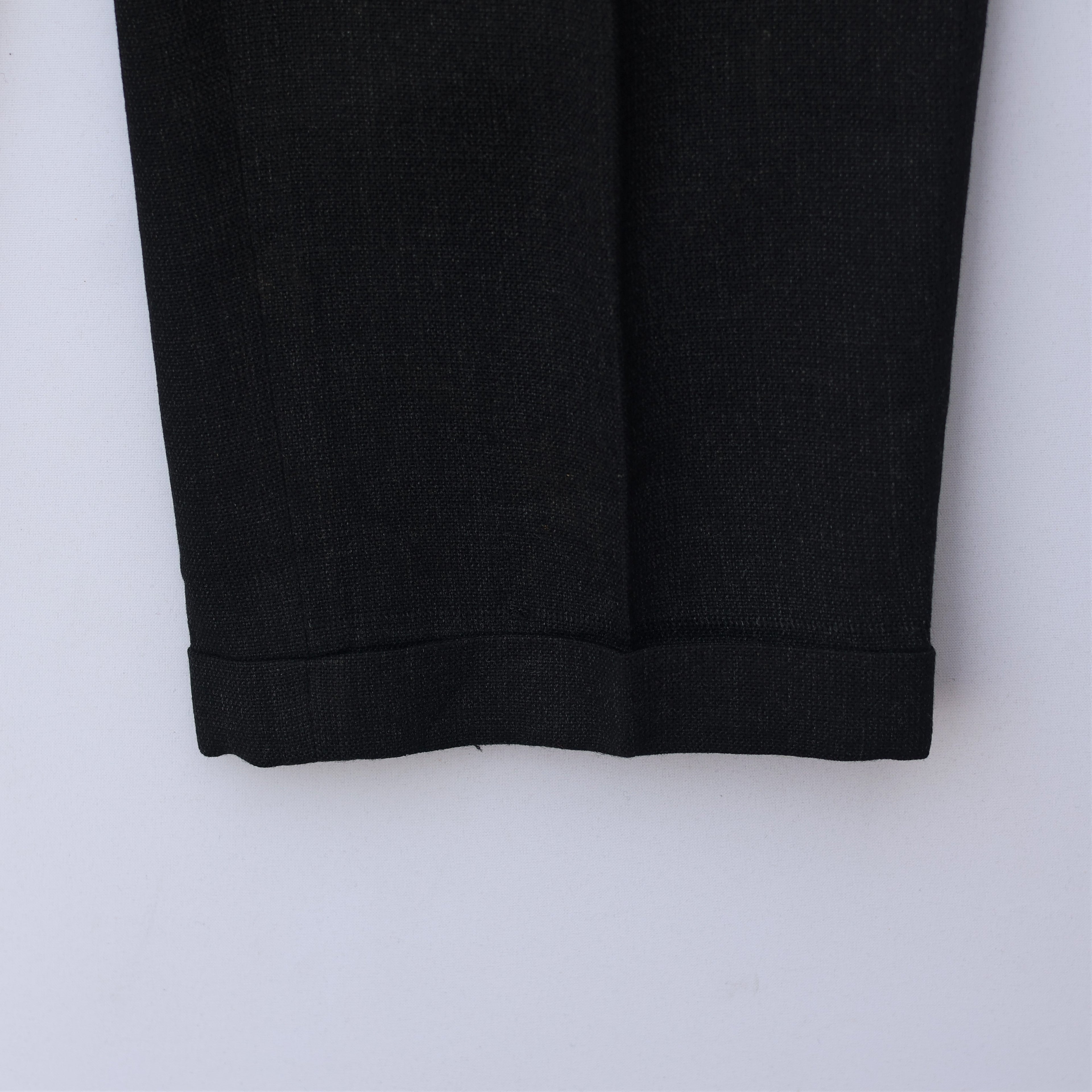 Crocodile Men’s Black Formal Trouser – Waist 32 | Length 40 | Cuff 18 | Premium Textured Fabric