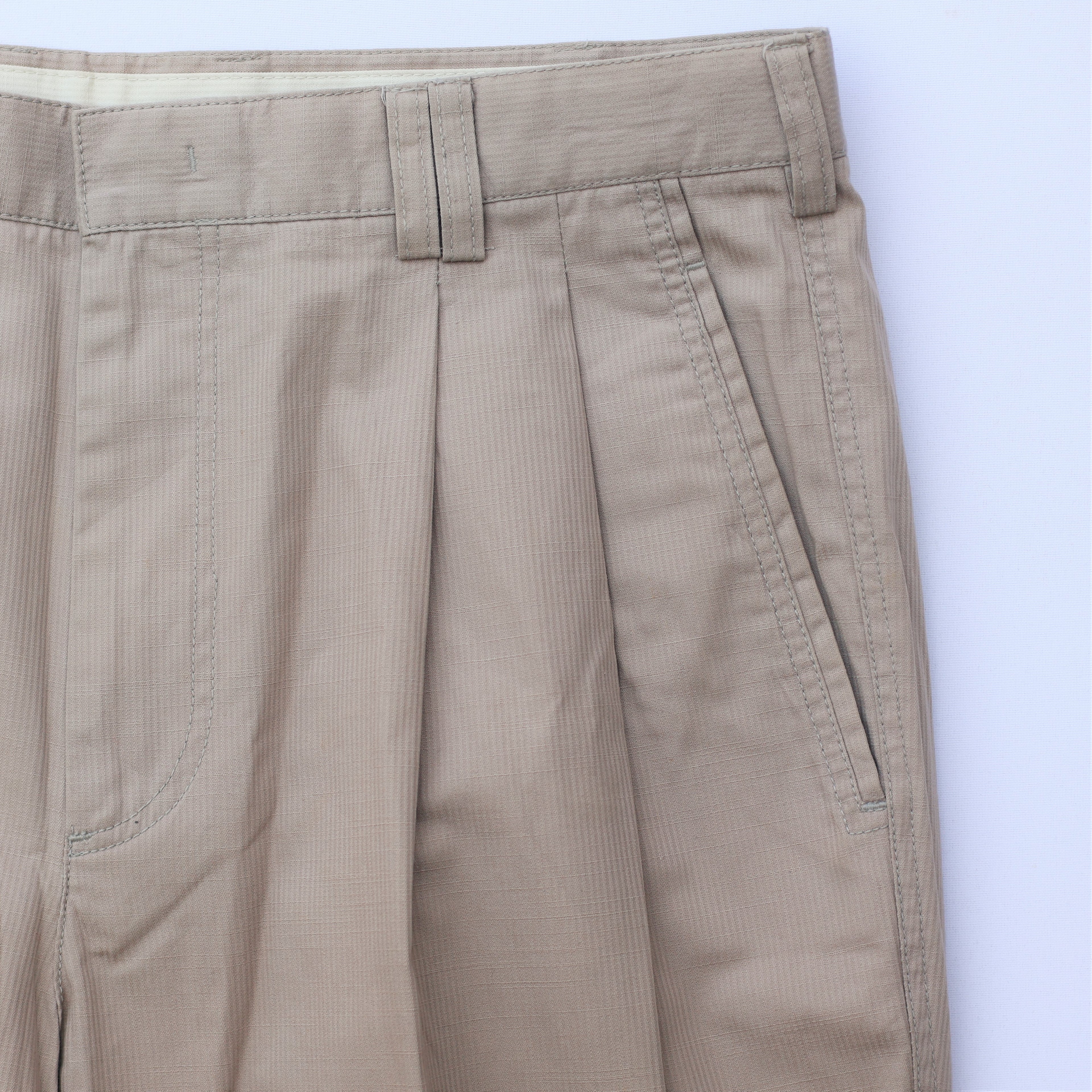 Classic Beige Pleated Chinos for Men – Comfort Fit | Waist 30-32, Length 42 | INDIAN Brand Trousers