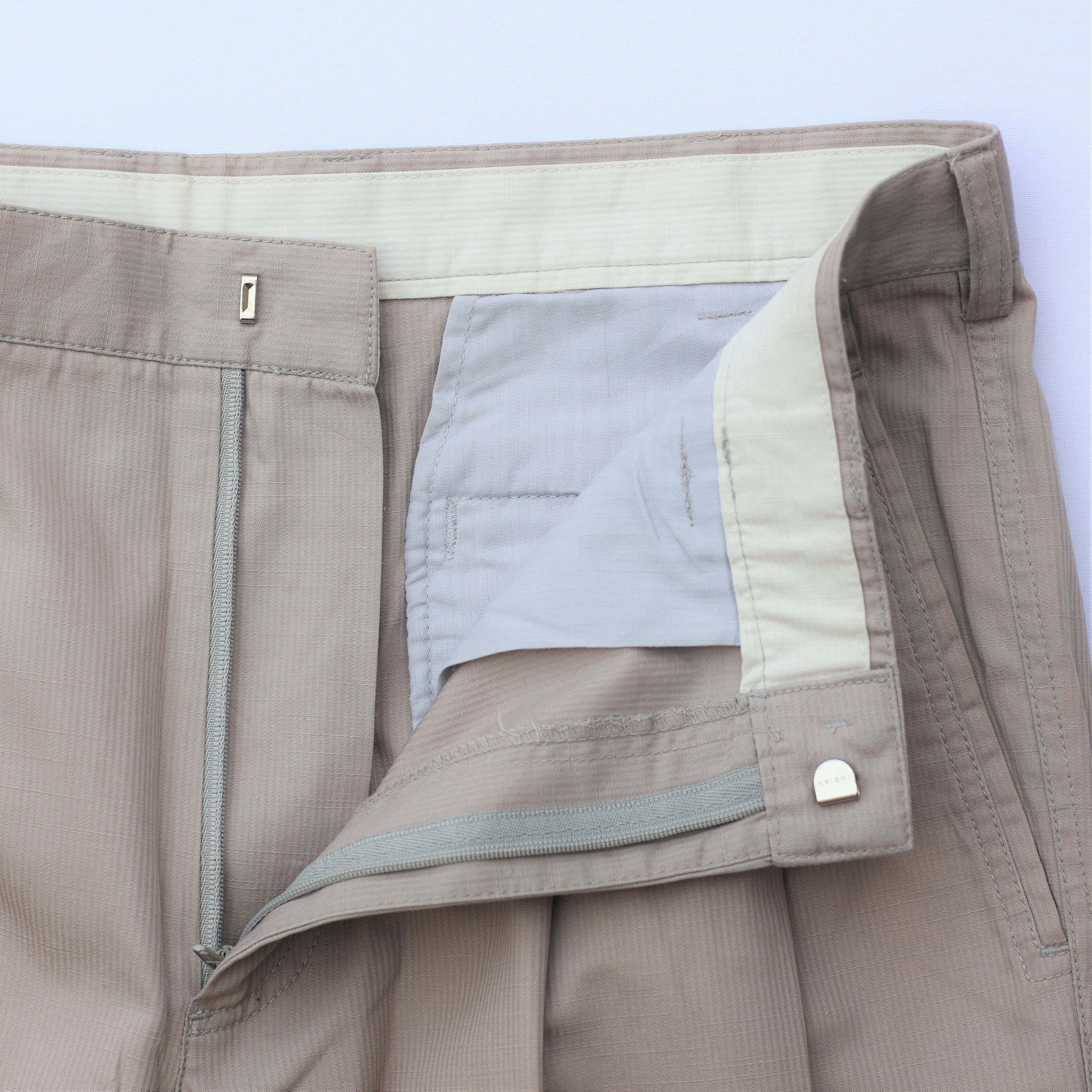 Classic Beige Pleated Chinos for Men – Comfort Fit | Waist 30-32, Length 42 | INDIAN Brand Trousers