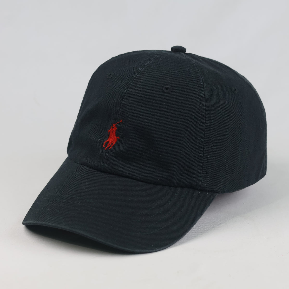 Thrifted Vintage Polo Ralph Lauren Black Cotton Strapback Cap (57-59cm) |10680