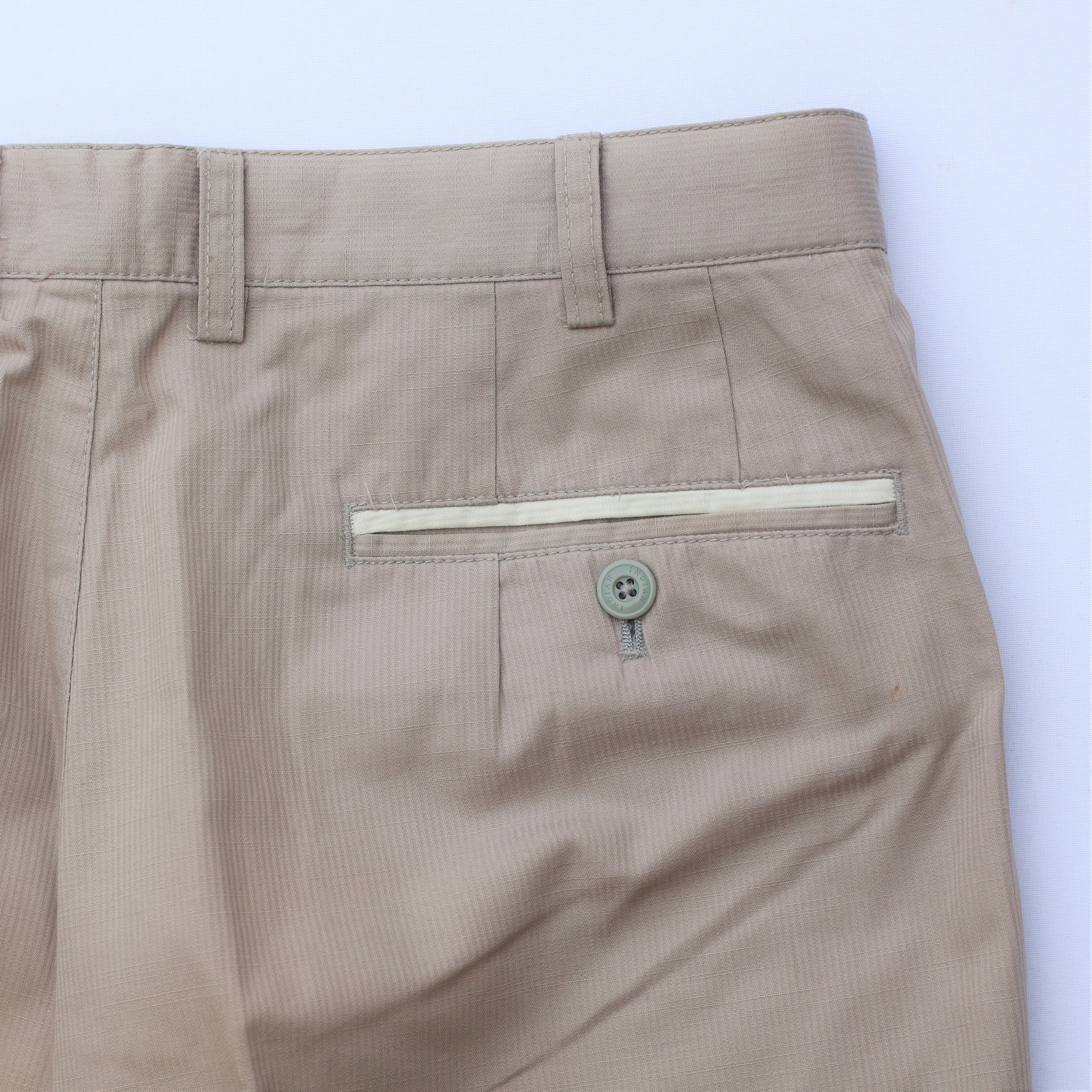 Classic Beige Pleated Chinos for Men – Comfort Fit | Waist 30-32, Length 42 | INDIAN Brand Trousers