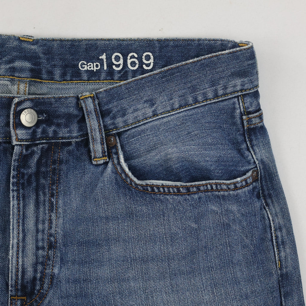 Gap 1969 Slim Medium Wash Thrifted Denim Jeans/ J1004