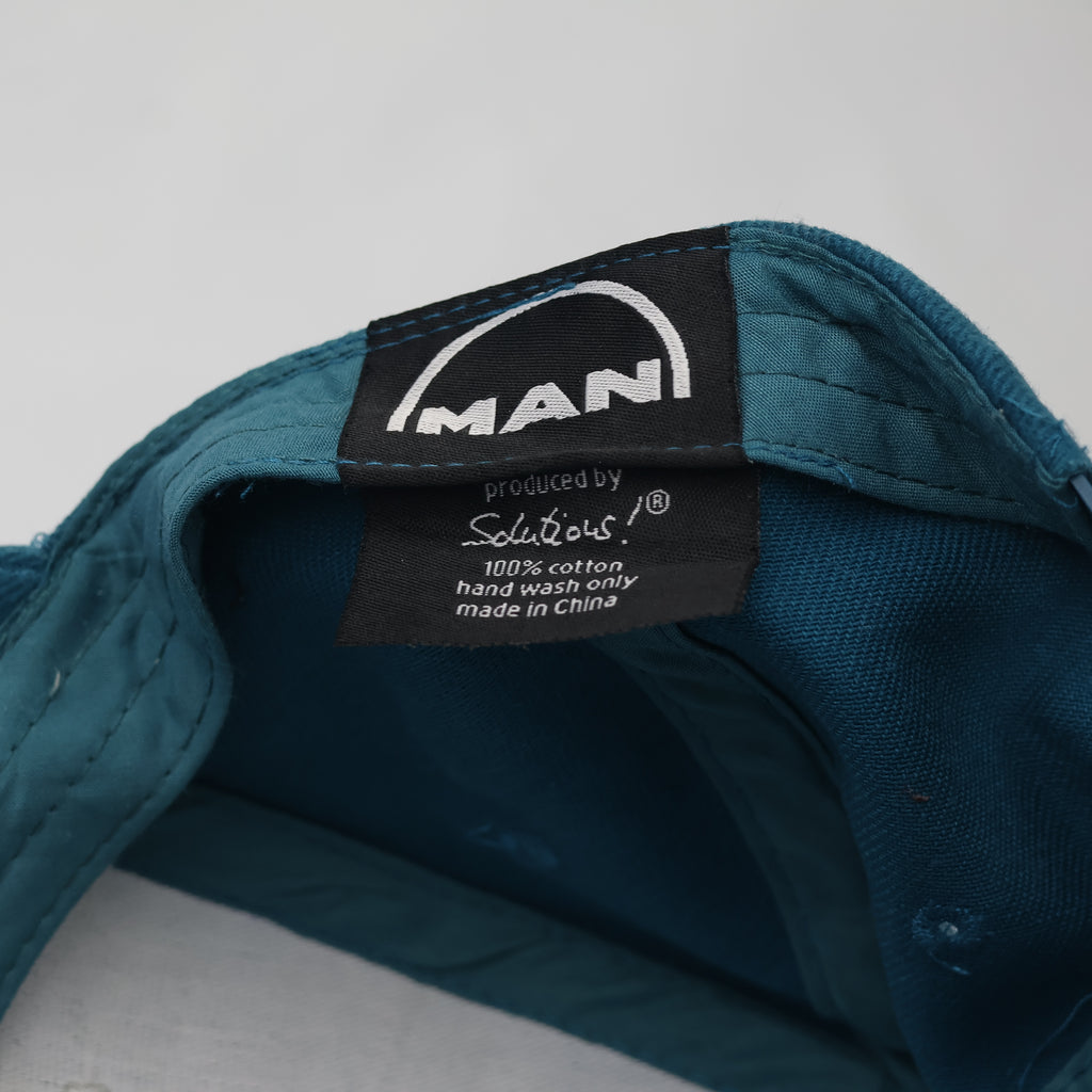 Vintage Teal Cotton Snapback Hat - Löwen Stark Lion Graphic - 55-57cm