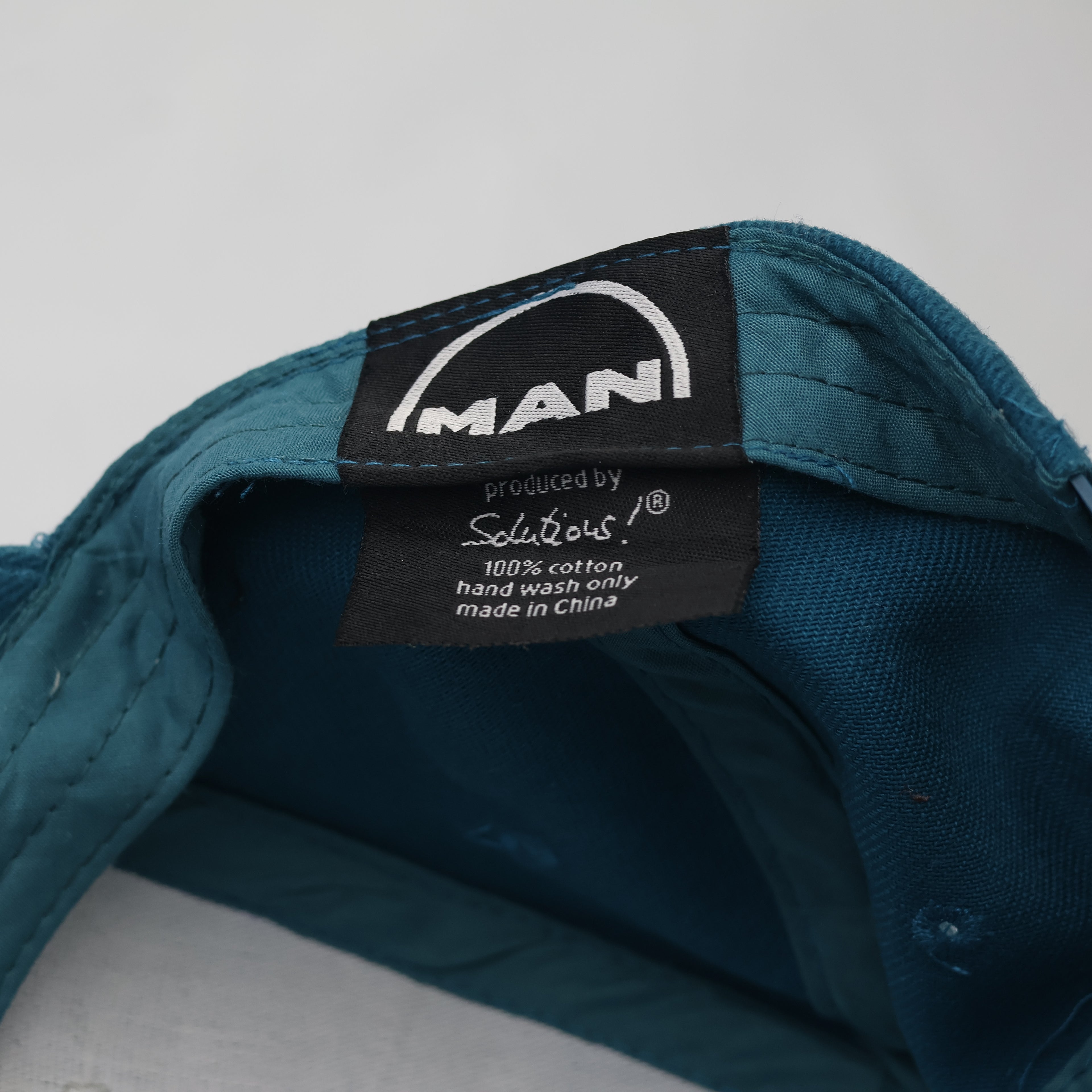 Vintage Teal Cotton Snapback Hat - Löwen Stark Lion Graphic - 55-57cm