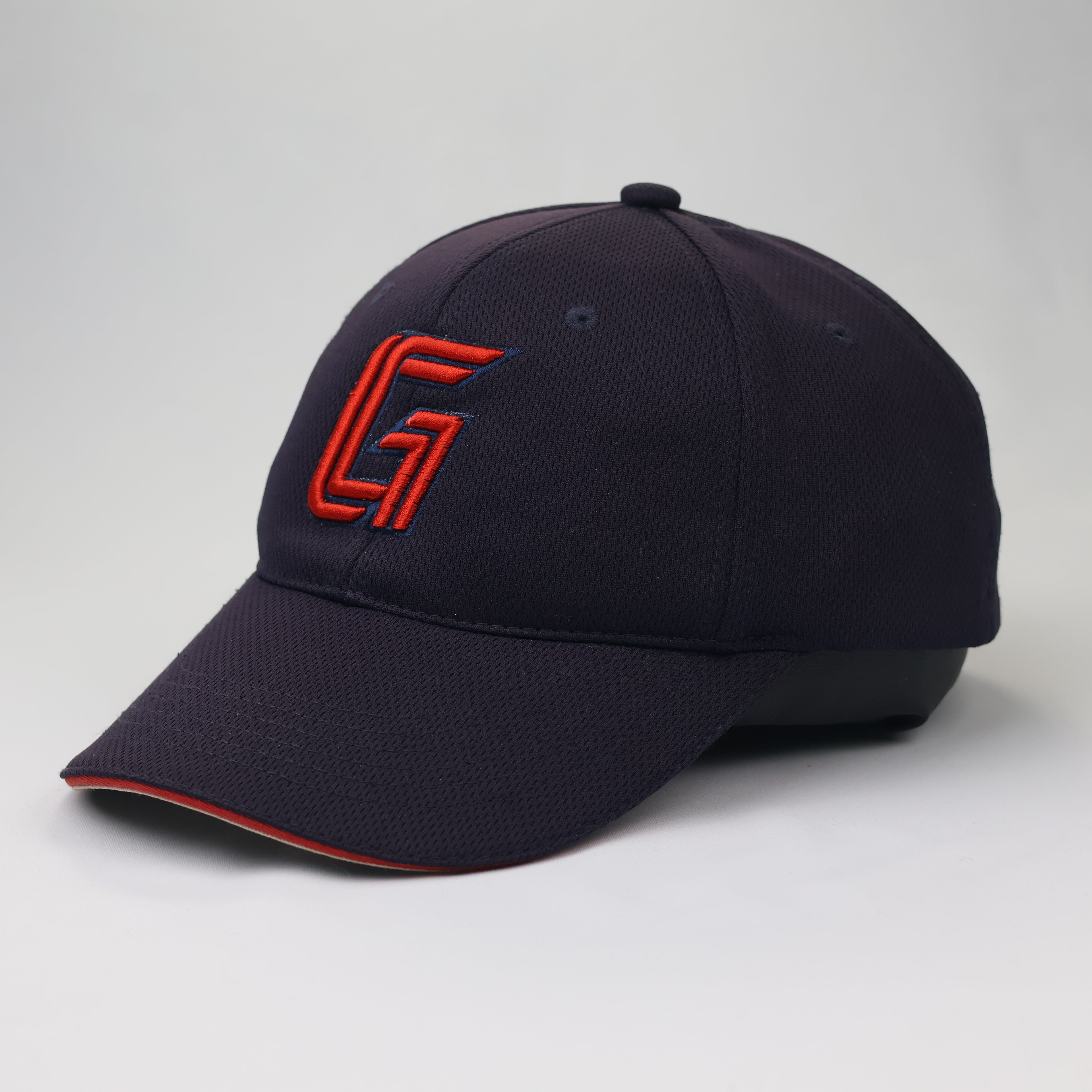 Core Official Licensed "G" Logo Thrifted Baseball Cap – Navy/Red