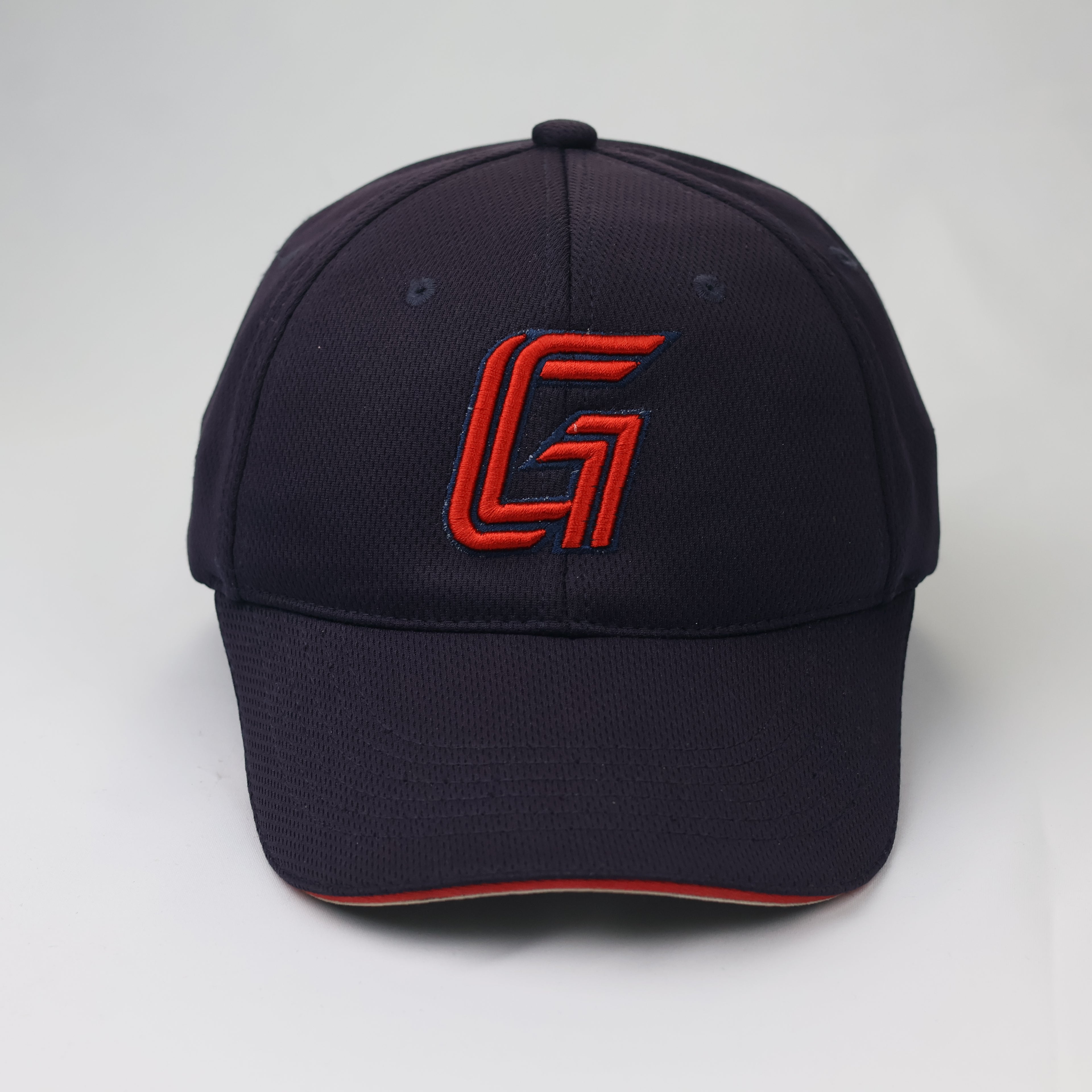 Core Official Licensed "G" Logo Thrifted Baseball Cap – Navy/Red