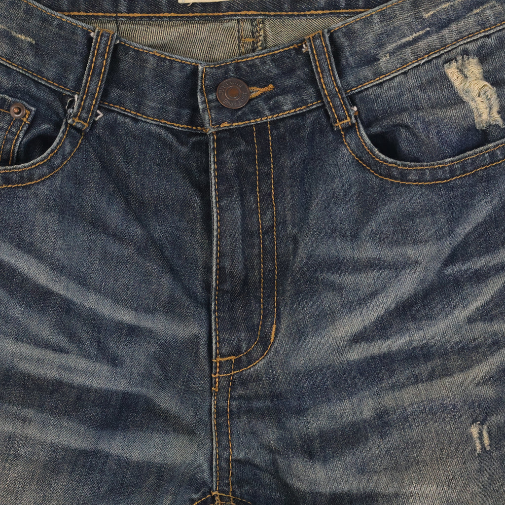 Thrifted Just One Men's Heavily Faded Blue Denim Jeans Waist: 32/ J1008