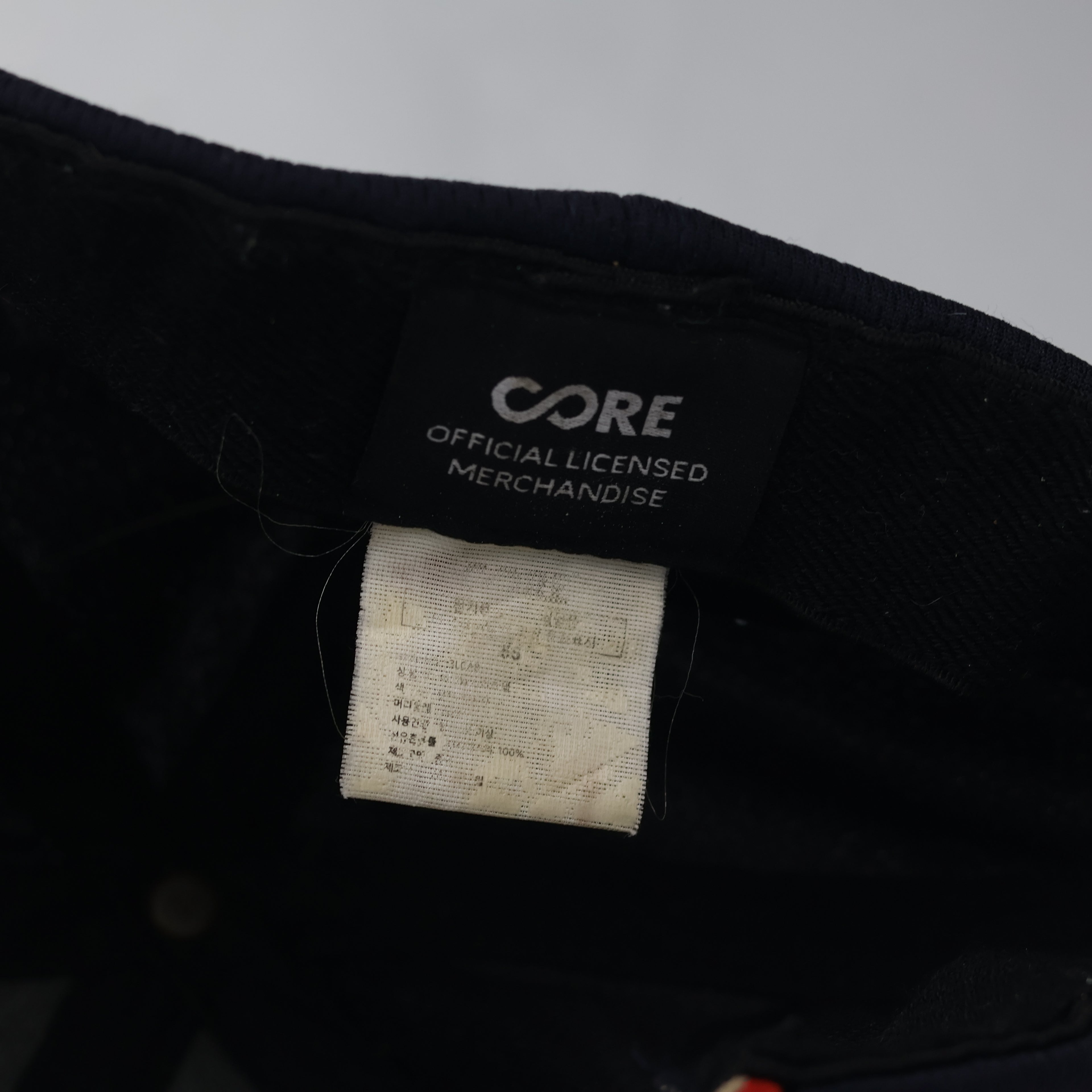 Core Official Licensed "G" Logo Thrifted Baseball Cap – Navy/Red