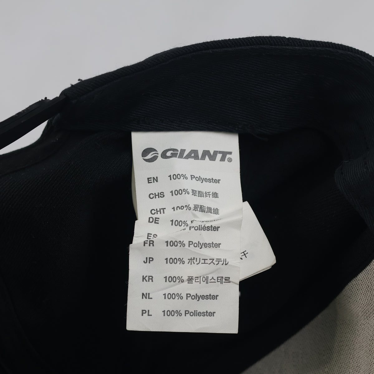 Thrifted Thrifted Giant Black & Grey Flat Brim Snapback Hat (57-59 cm) |10694