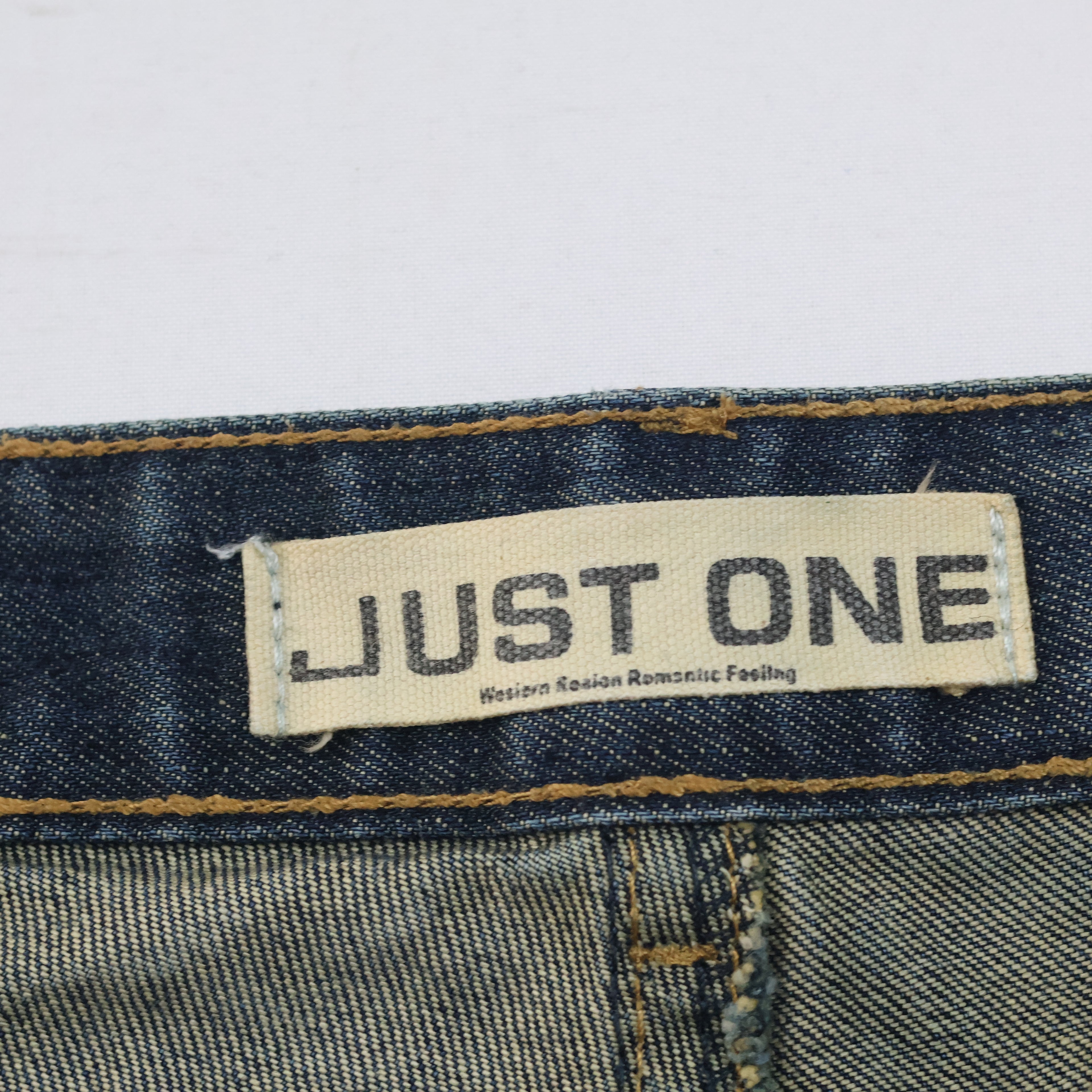 Thrifted Just One Men's Heavily Faded Blue Denim Jeans Waist: 32/ J1008